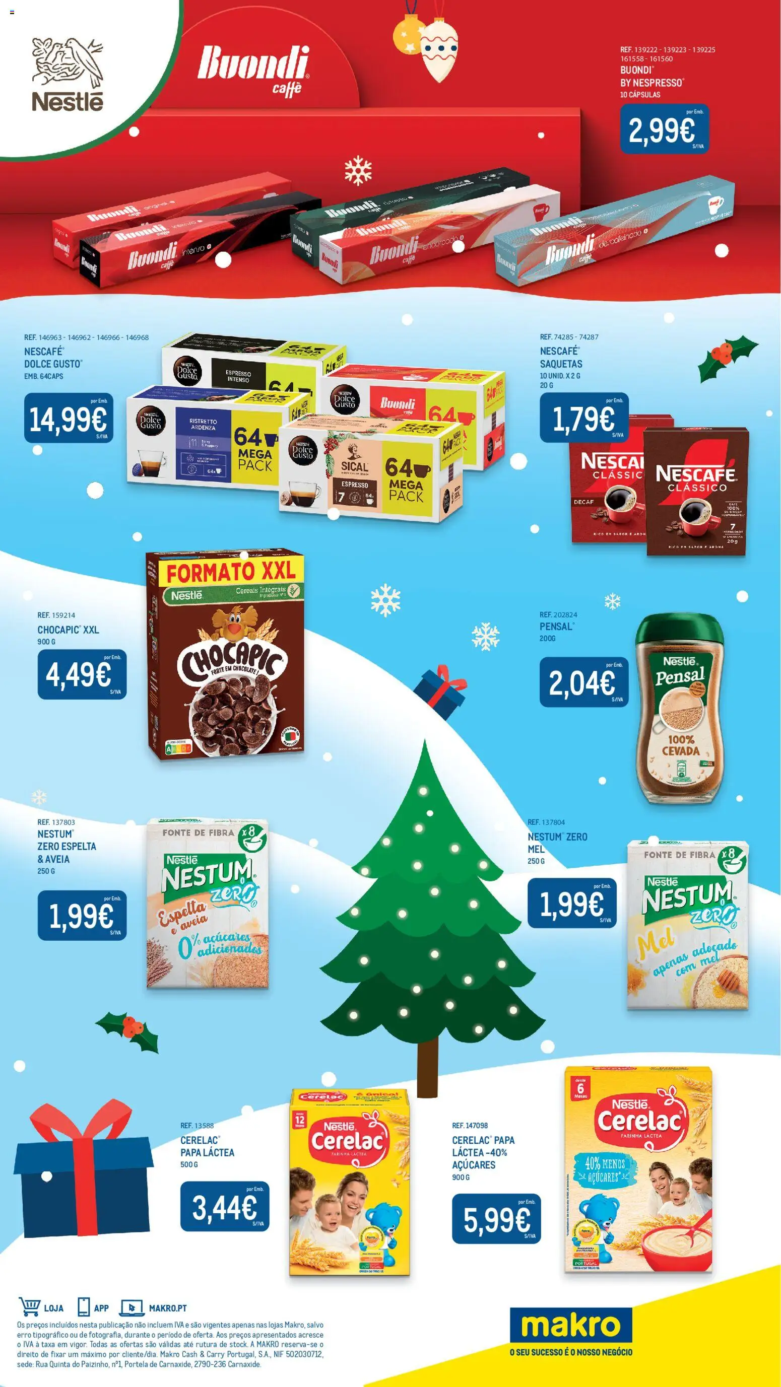 Makro Monofolha Nestlé │ válido de 15.12.2025 | Página: 2 | Produtos: Farinha láctea, Café, Mel, Cereais