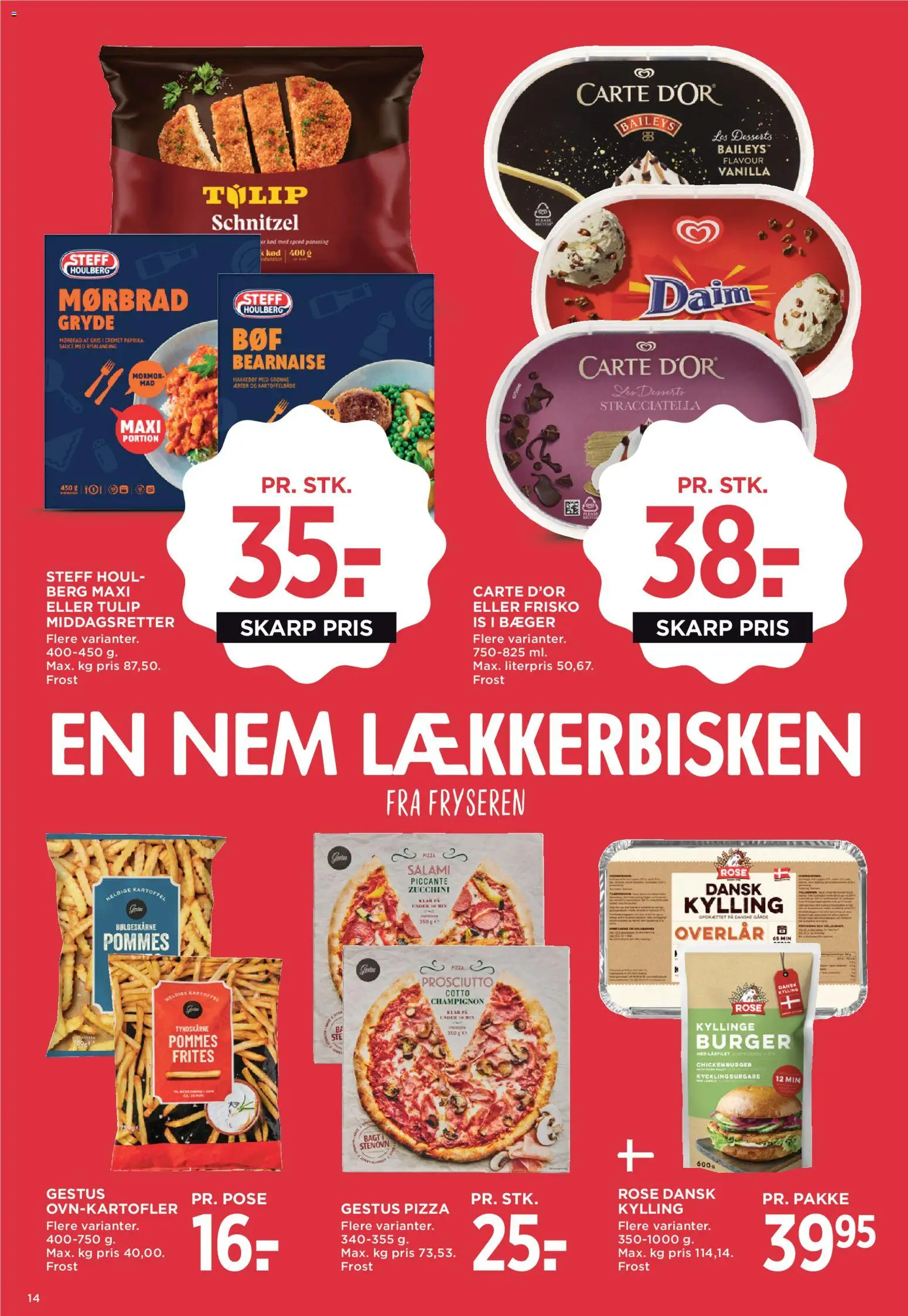 Meny tilbudsavis – gyldig fra 23.01.2026 | Side: 19 | Produkter: Champignon, Pizza, Is, Paprika