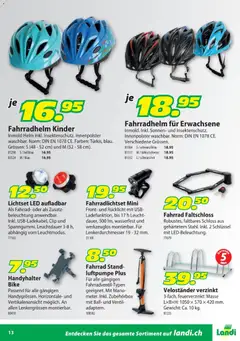 Landi Aktionen Fahrfreude ab 28.01.2026 gültig | Seite: 13 | Produkte: Luftpumpe, Fahrradhelm, Usb, Gewicht