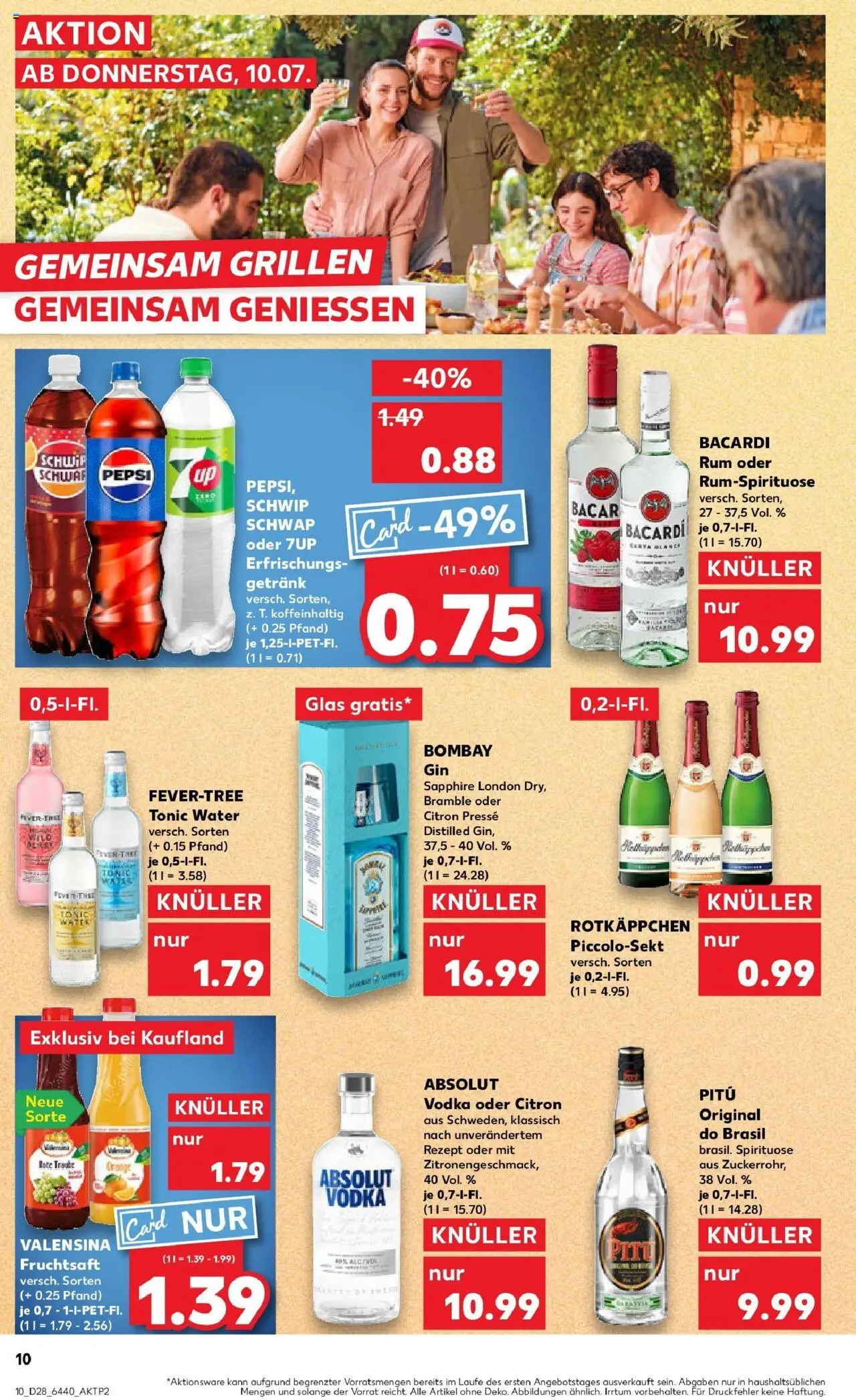 Kaufland prospekt Worms	 - gültig ab dem 09.07.2025 | Seite: 10 | Produkte: Presse, Schwip schwap, Pepsi, Vodka