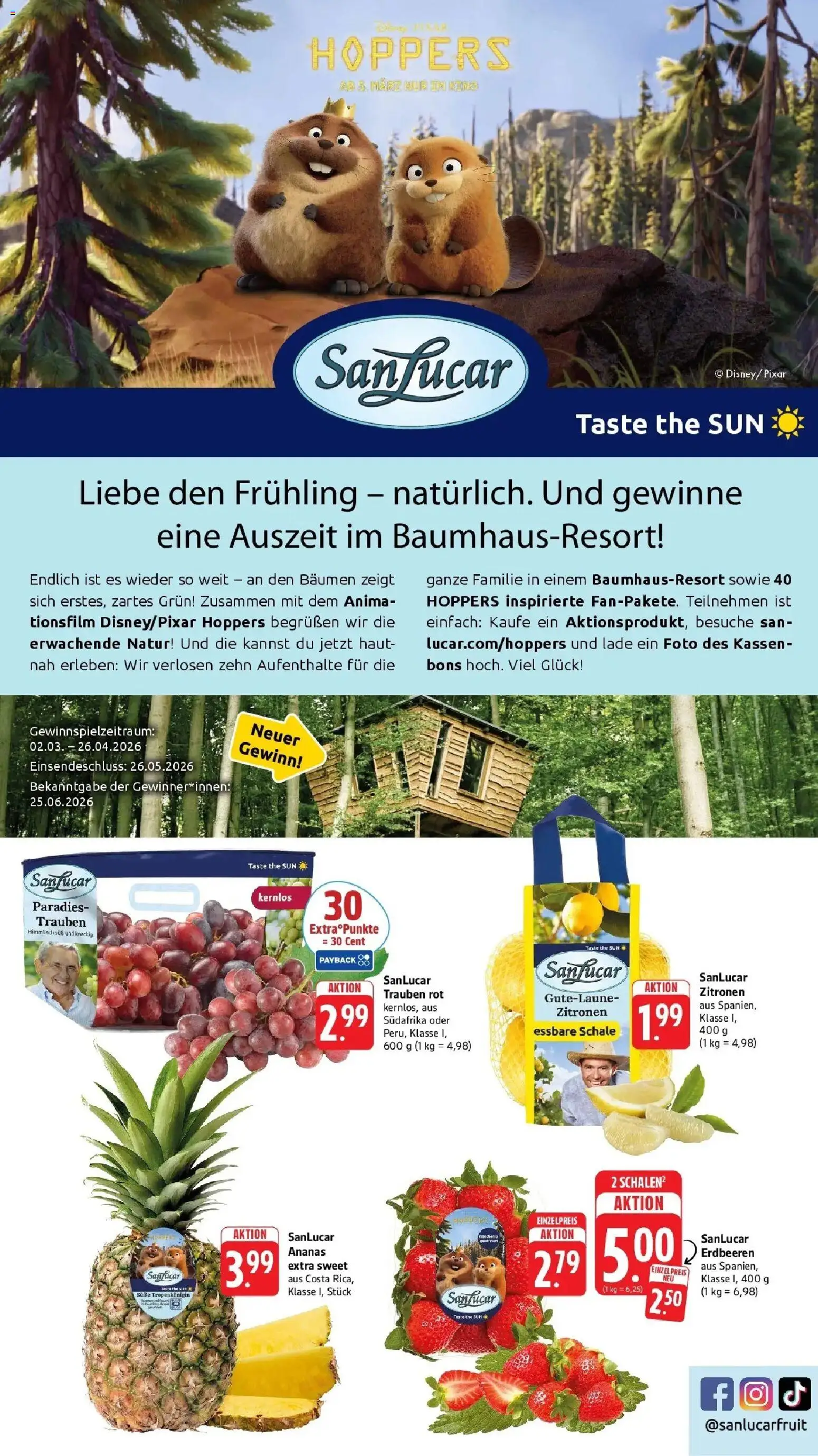 Angebote – gültig ab 30.03.2026 | Seite: 84 | Produkte: Trauben, Ananas, Erdbeeren, Zitronen