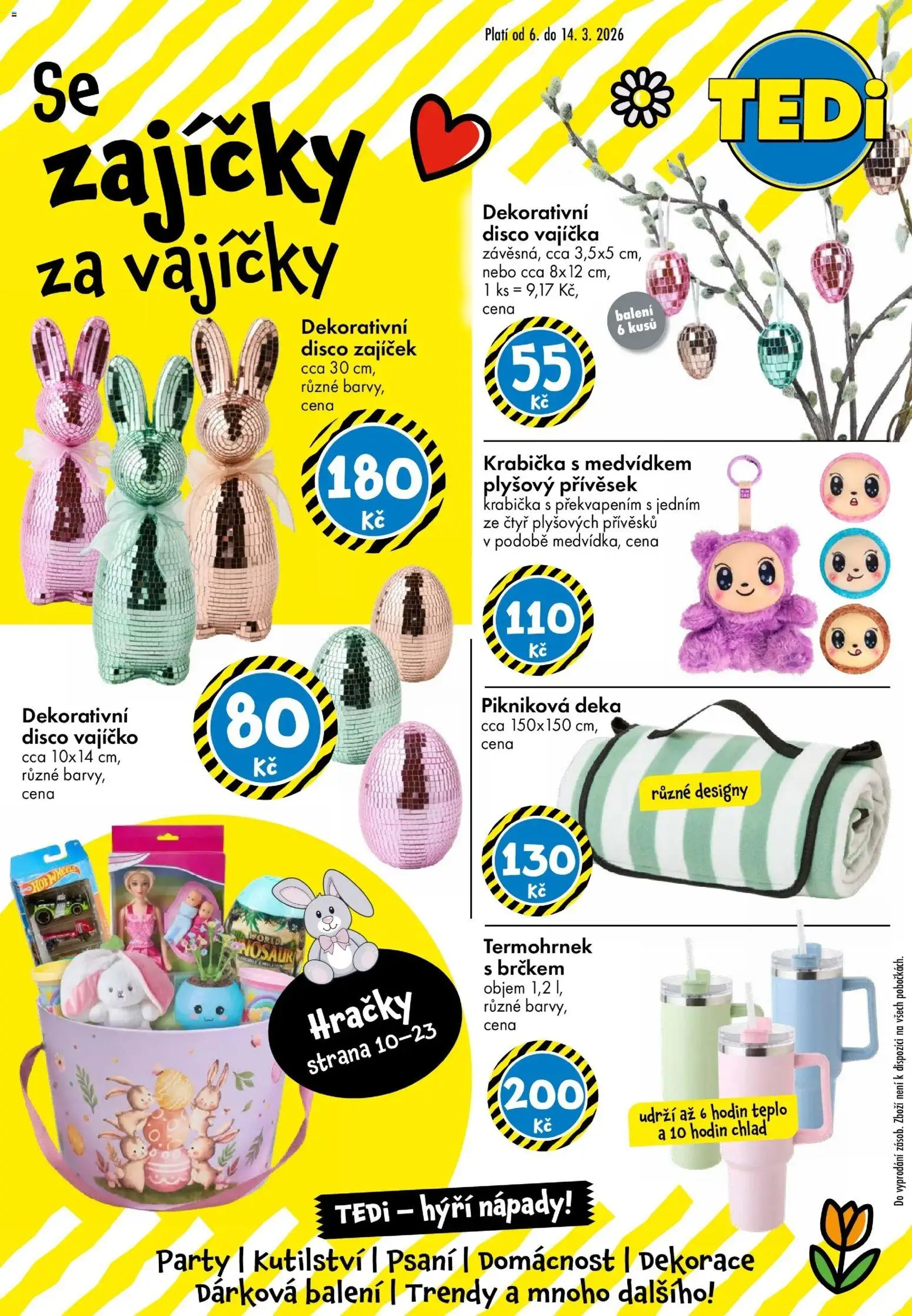 TEDi leták od 06.03.2026 | Strana: 1 | Produkty: Vajíčka, Deka, Hračky, Pikniková deka
