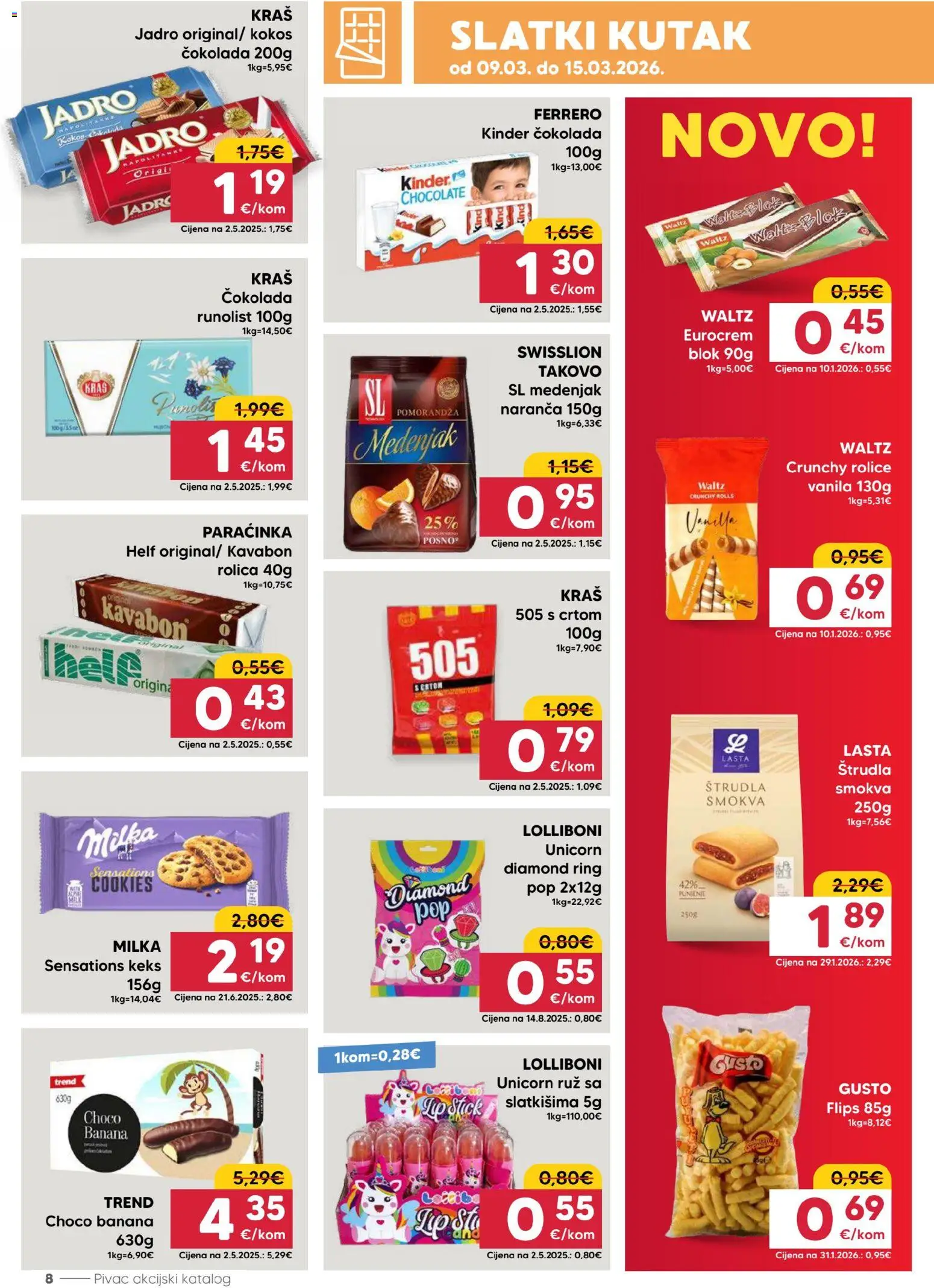 Pivac katalog | vrijedi od 09.03.2026 | Stranica: 8 | Proizvodi: Flips, Ruž, Keks, Napolitanke