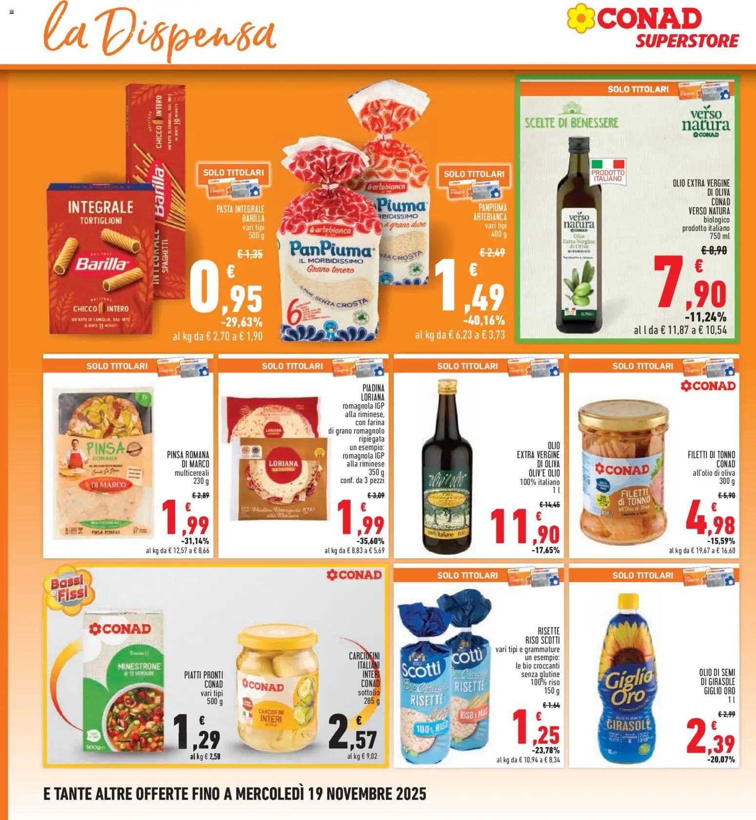 Volantino Conad del 06.11.2025 | Pagina: 24 | Prodotti: Verdure, Pasta, Piadina, Olio di semi di girasole