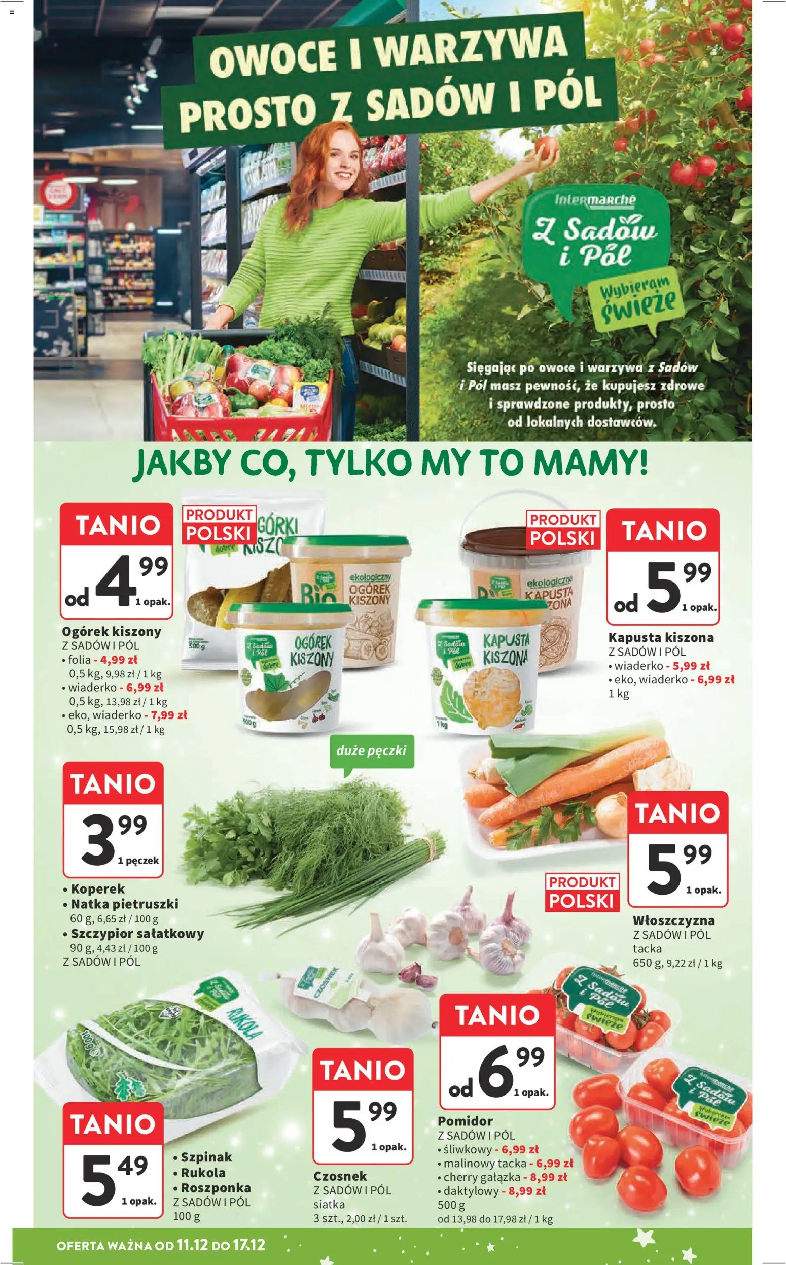 Intermarche Gazetka od 11.12.2025 | Strona: 25 | Produkty: Kapusta, Rukola, Szpinak, Siatka