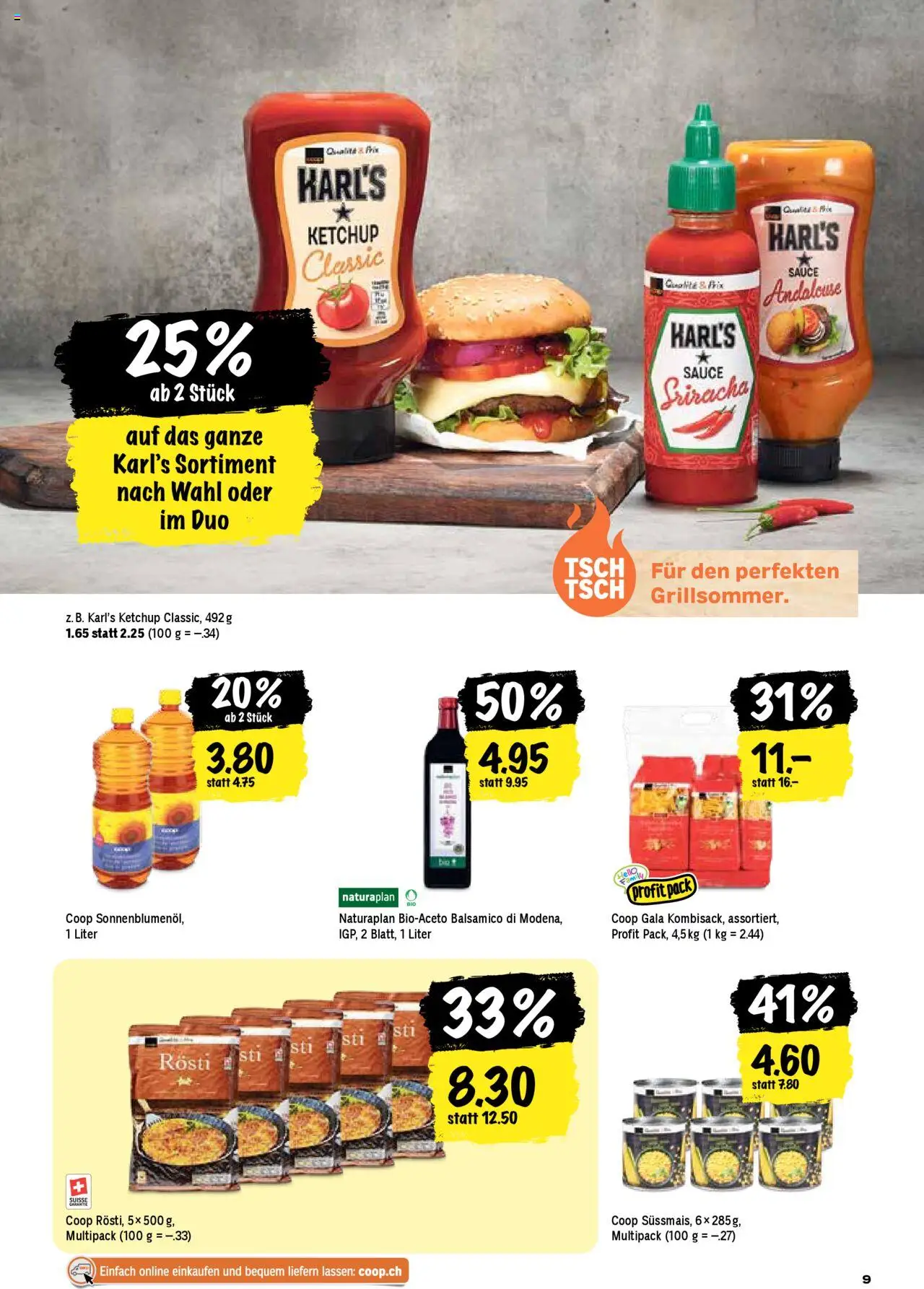 Coop Aktionen ab 07.08.2025 | Seite: 9 | Produkte: Balsamico, Ketchup