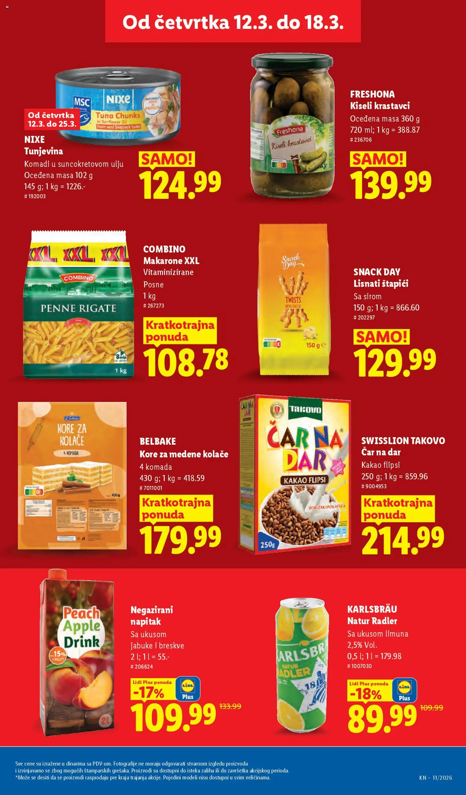 Lidl katalog - važi od 12.03.2026 | Strana: 23 | Proizvode: Kiseli krastavci, Protein, Krastavci, Jabuke