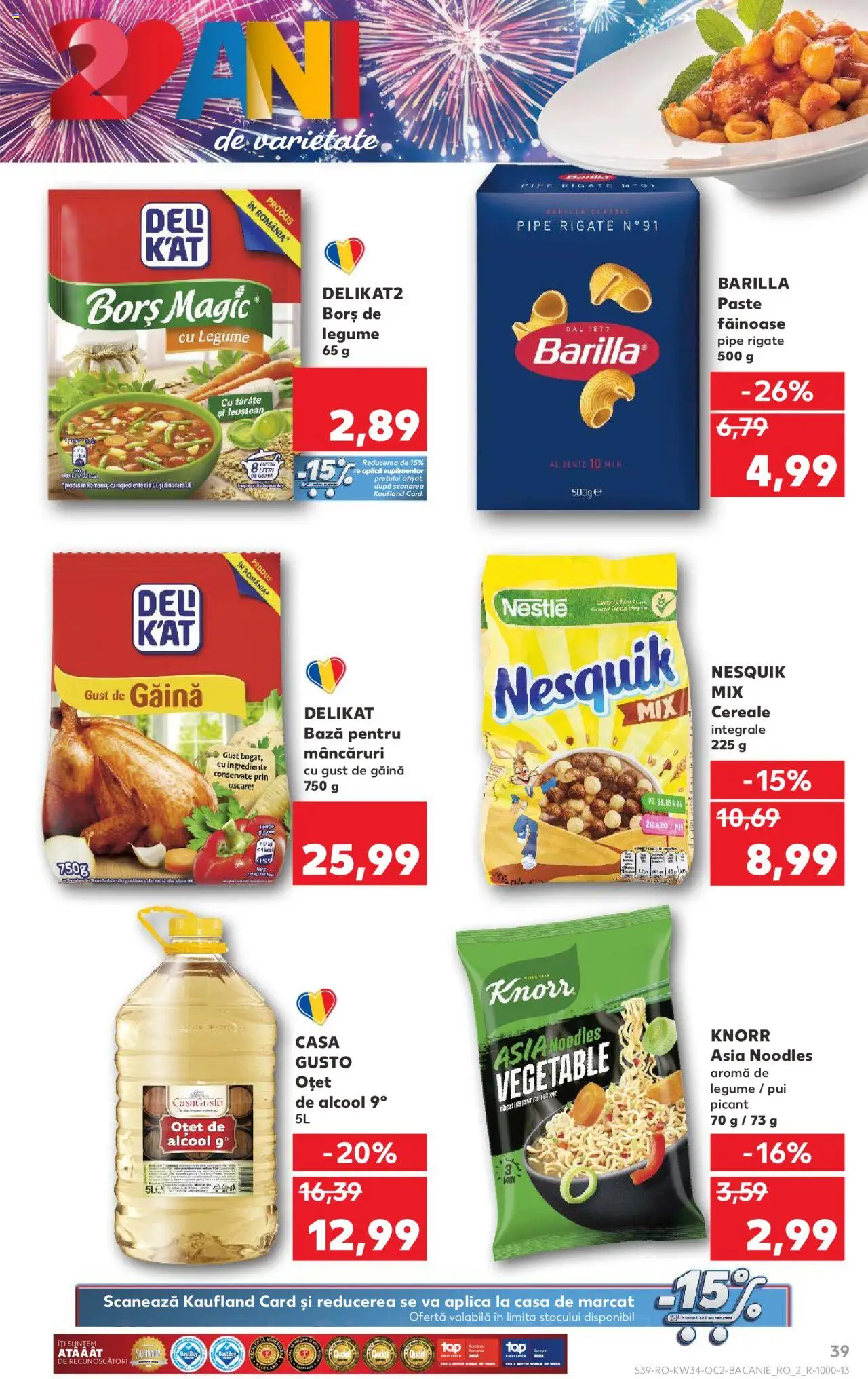 Kaufland RO akciós ujság - amely érvényes a következő dátumtól: 20.08.2025 | Oldal: 39 | Termékek: Nesquik, Bors