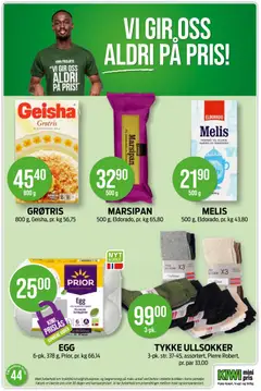 Forhåndsvisning av Egg, 6-pk, 378 g, Prior, pr. kg 66,14 gyldig fra 27.10.2025 | Side: 31