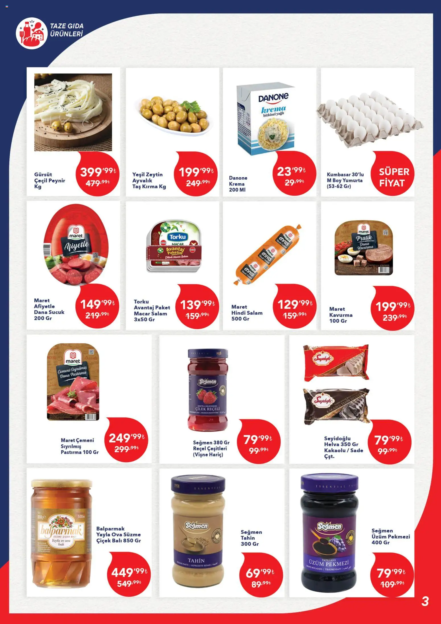 Kim Market Katalog - Marmara Insert - 13.04.2026 tarihinden itibaren geçerlidir | Sayfa: 3 | Ürünler: Salam, Vişne, Üzüm, Zeytin