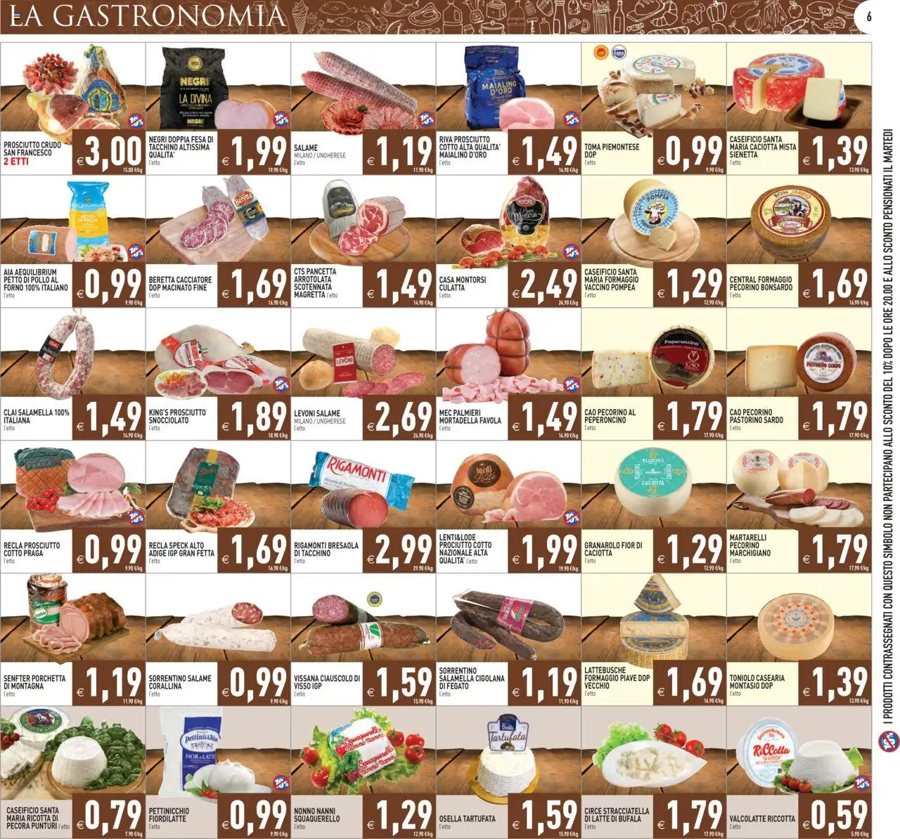 Volantino PIM Supermercati del 17.09.2025 | Pagina: 6 | Prodotti: Salame, Bresaola, Latte, Letto