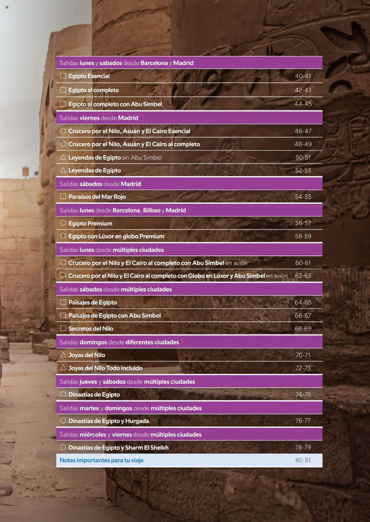 B the travel brand Egipto │ válido desde el 01.07.2025 | Página: 3