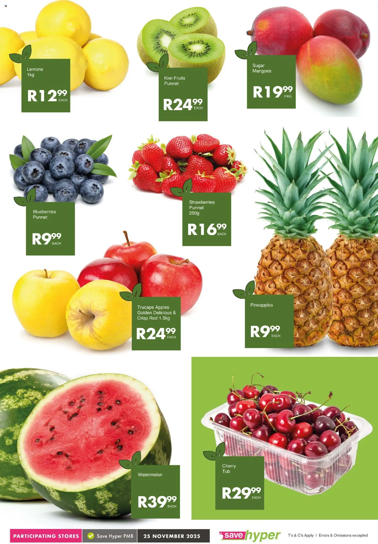 New Save catalogue – valid from 25.11.2025 | Page: 6 | Products: Blueberries, Apples, Kiwi, Sugar