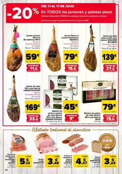 Carrefour folleto │ válido desde el 11.07.2025 | Página: 10 | Productos: Jamón serrano, Queso, Jamón