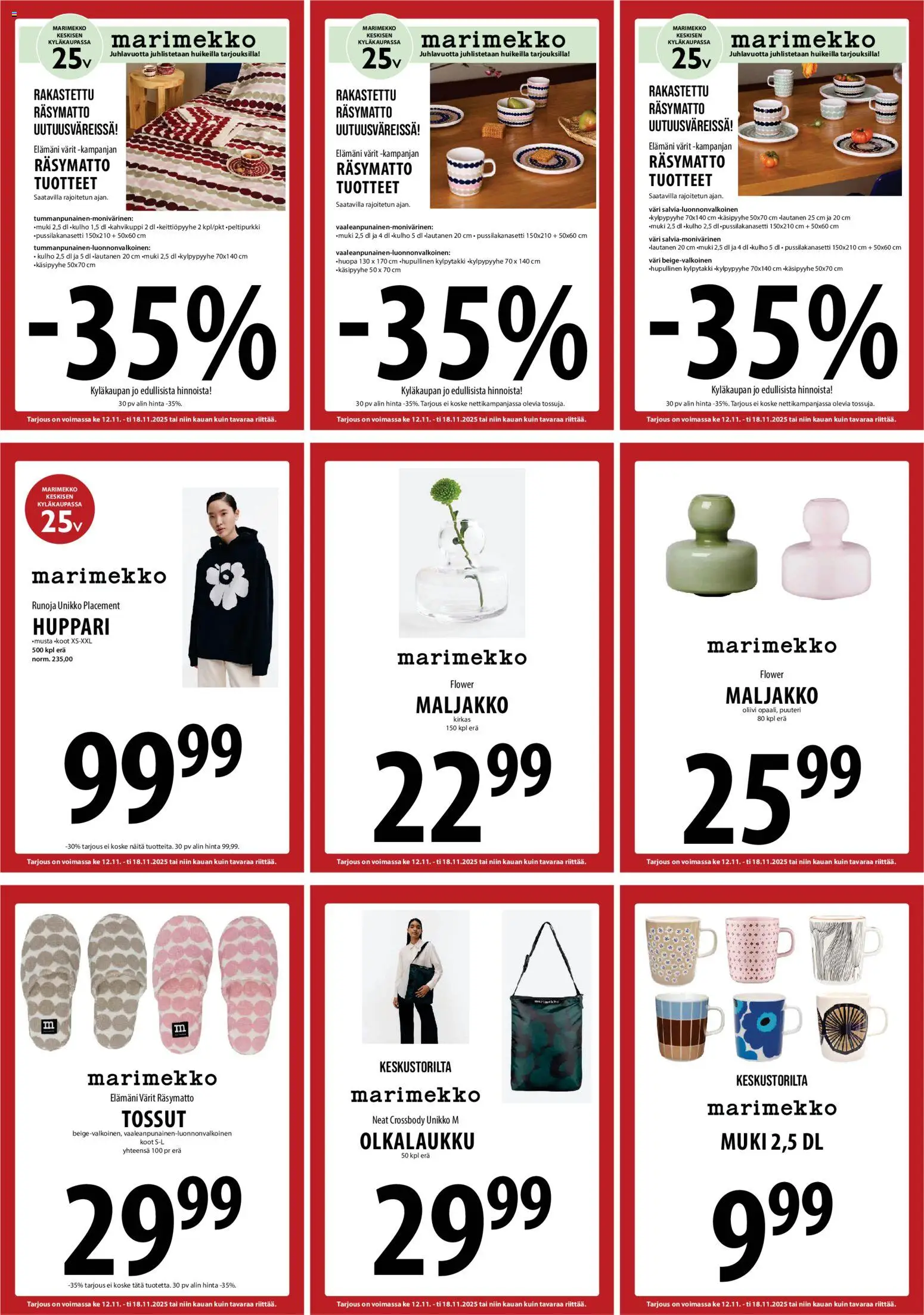 Tuuri tarjoukset – voimassa 12.11.2025 alkaen | Sivu: 10 | Tuotteet: Huppari, Kylpytakki, Tossut, Lautanen