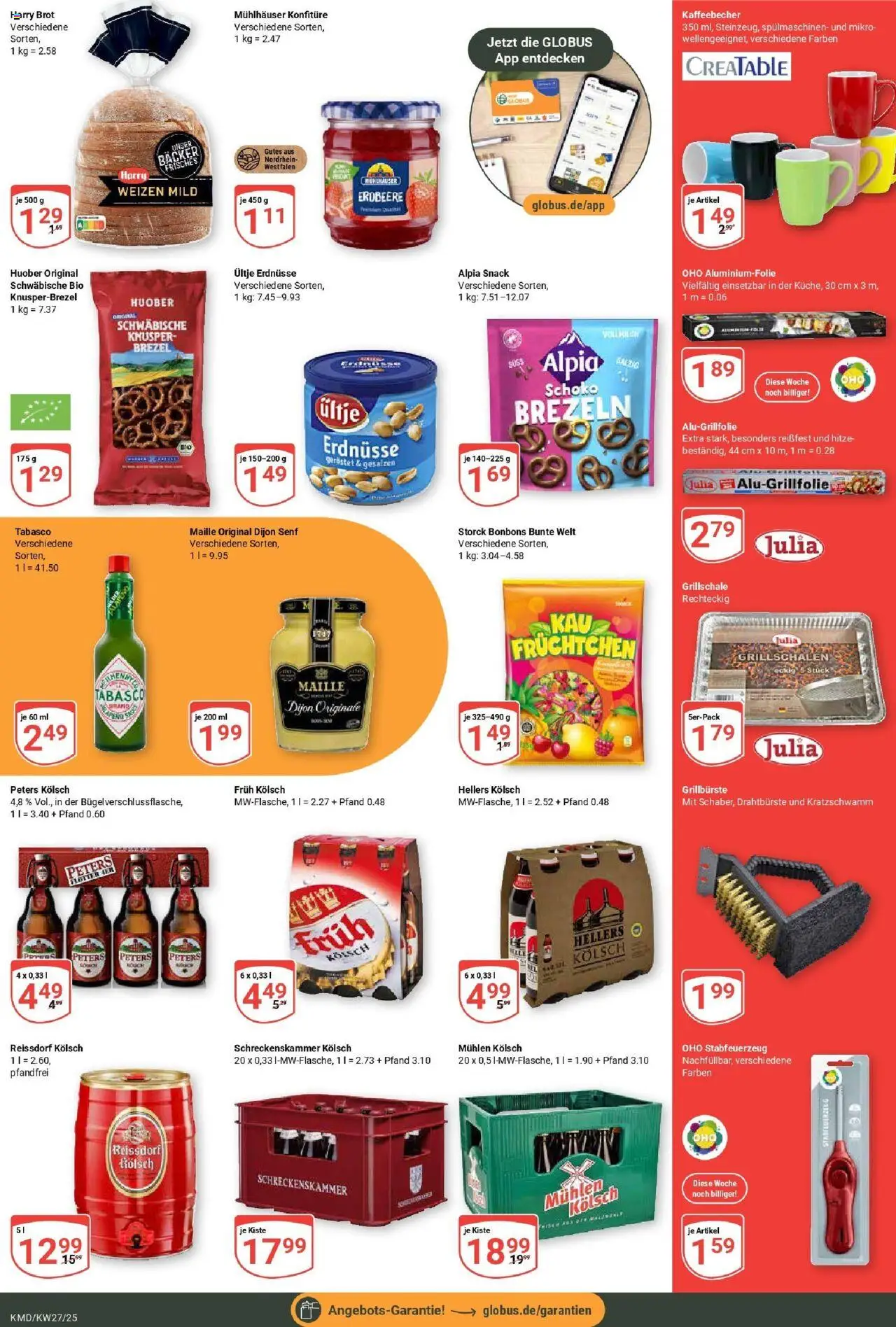 Globus prospekt Köln	 - gültig ab dem 29.06.2025 | Seite: 12 | Produkte: Grill, Ultje erdnusse, Erdnüsse, Brot