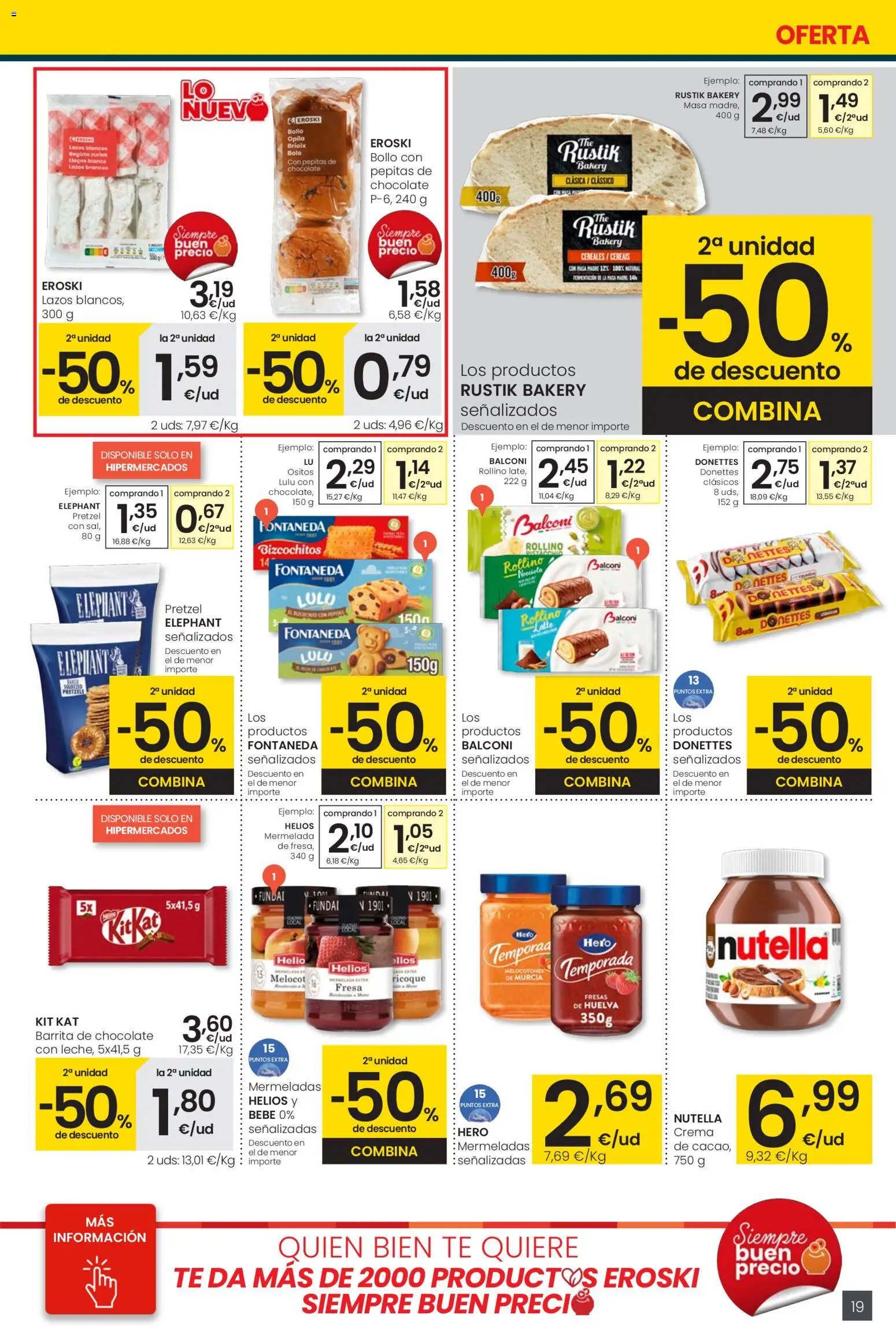 Eroski - Siempre a buen precio  │ válido desde el 12.02.2026 | Página: 19 | Productos: Chocolate, Fresas, Crema, Té