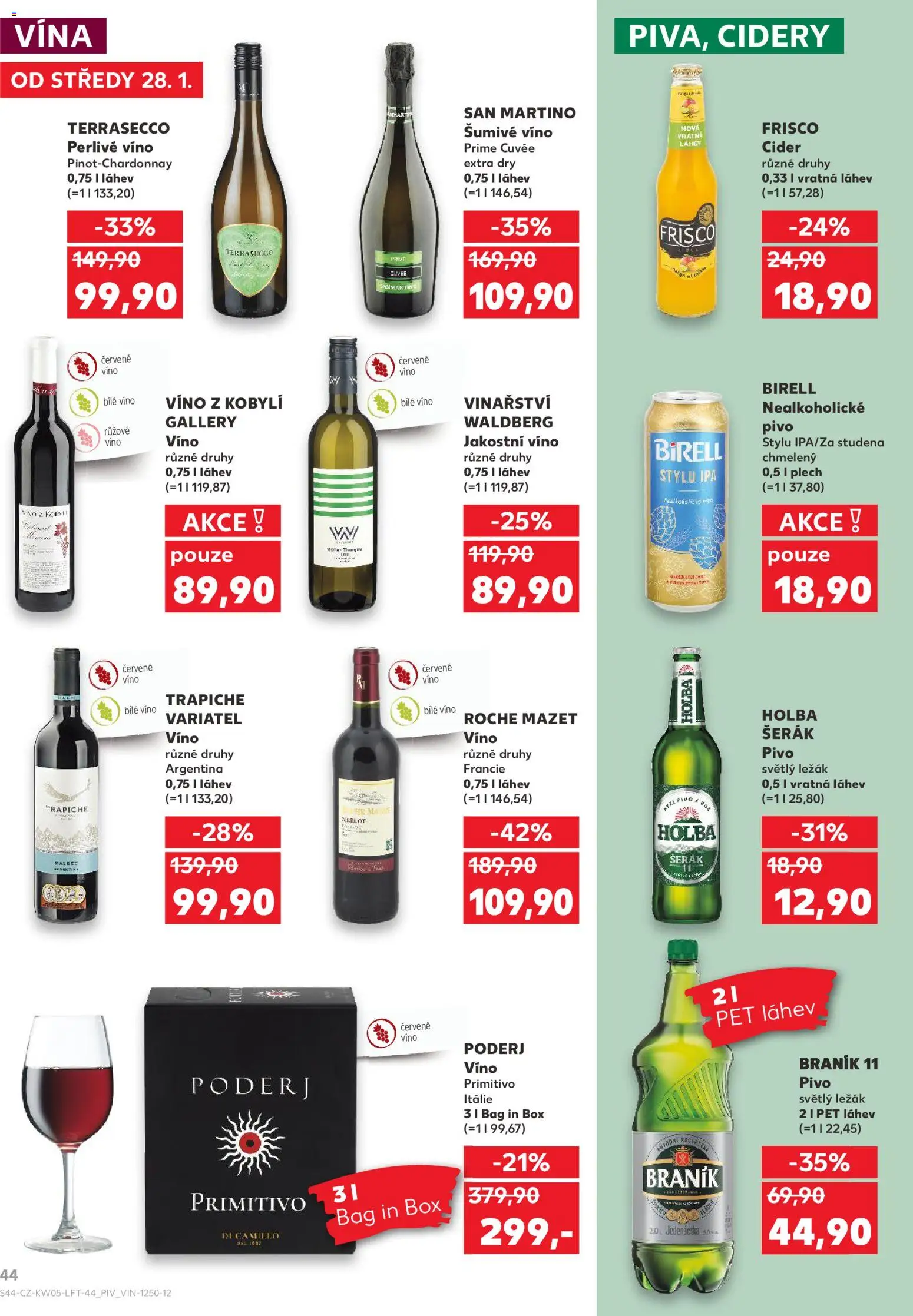 Kaufland leták - Plzeň od 28.01.2026 | Strana: 44 | Produkty: Box, Frisco, Braník, Braník 11