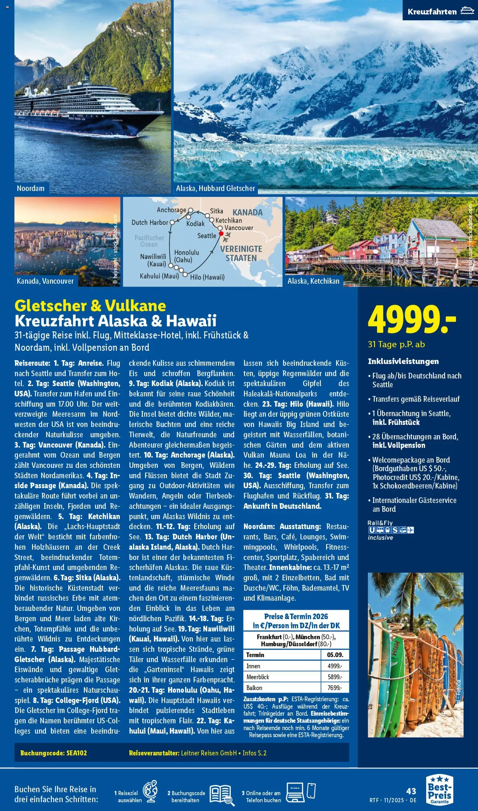 Lidl Reisen - Black Friday – gültig ab 12.11.2025 | Seite: 43 | Produkte: Bad, Eis, Telefon, TV