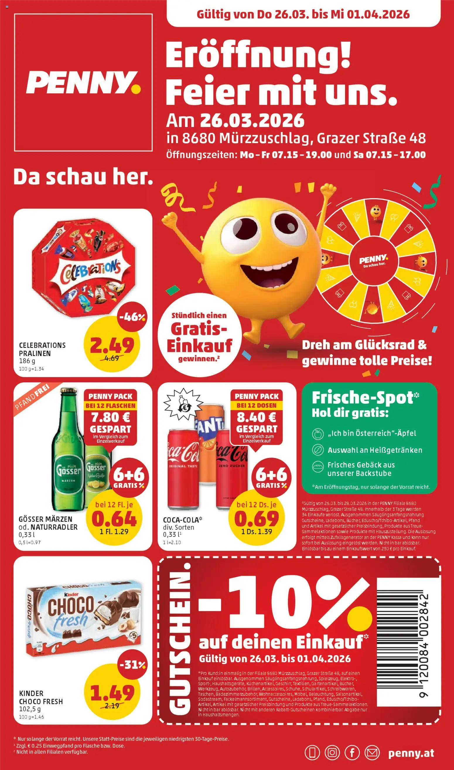 Penny Markt - Eröffnung in 8680 Mürzzuschlag gültig ab 26.03.2026 | Seite: 1 | Produkte: Zucker