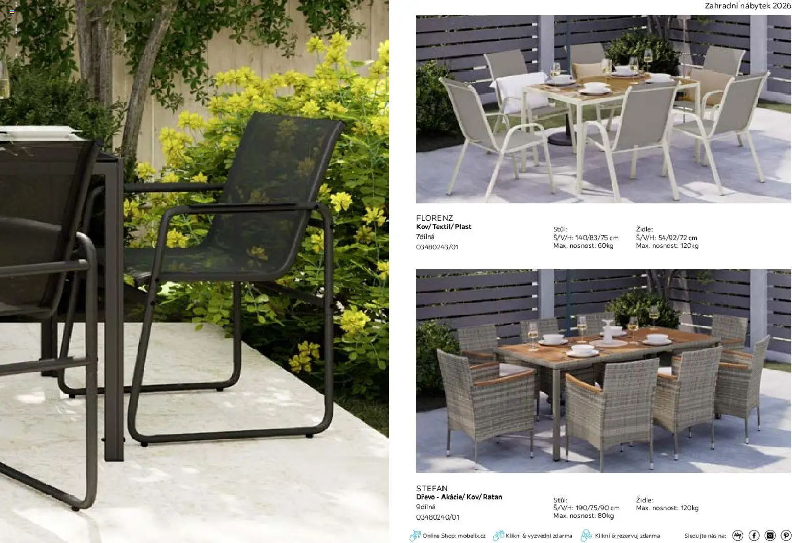 Möbelix leták - Zahradní nábytek od 01.03.2026 | Strana: 23 | Produkty: Nábytek, Stůl, Židle, Zahradní nábytek