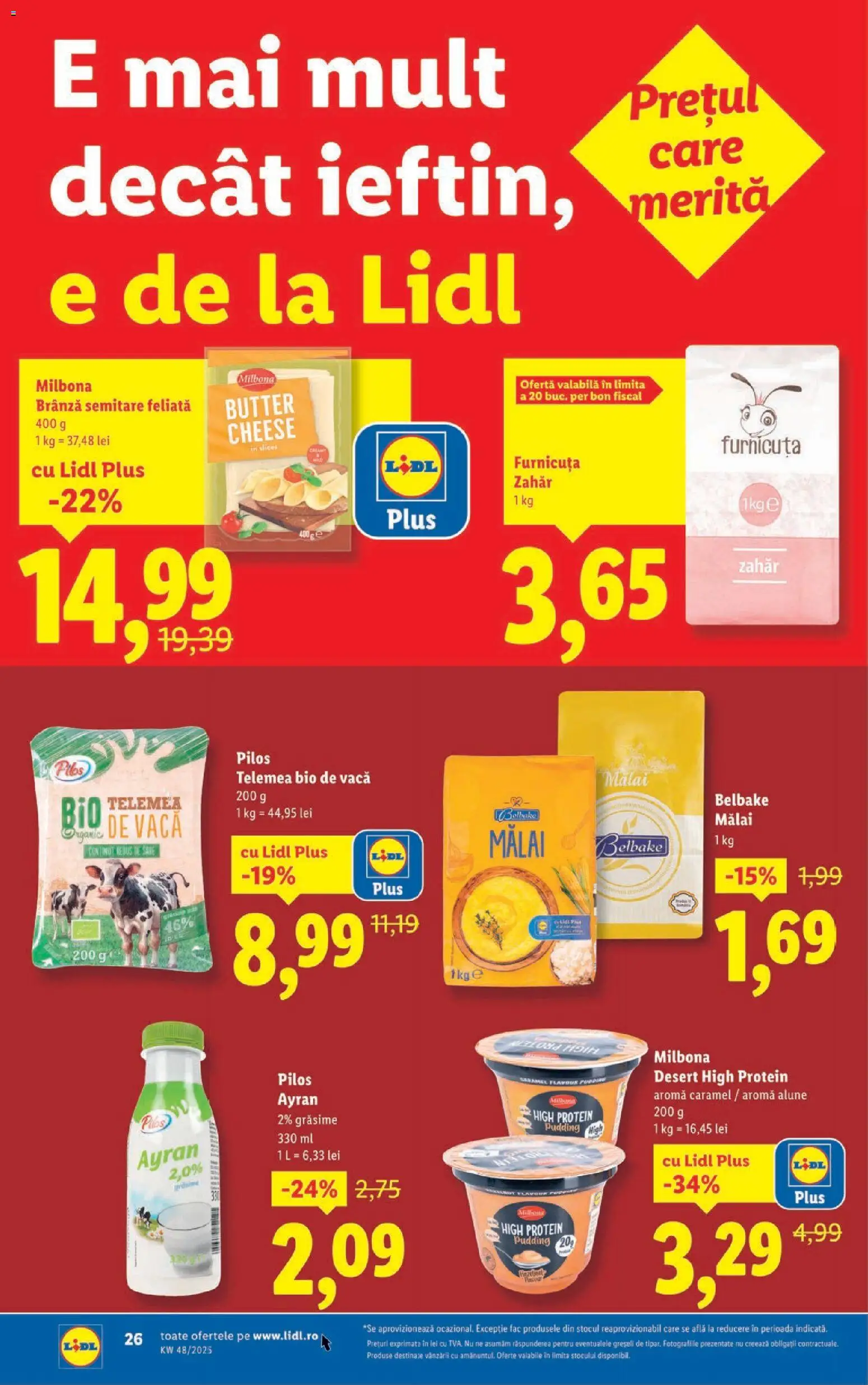 Noul catalog Lidl – valabil de la 24.11.2025 | Pagină: 26 | Produse: Şerit ödül, Alune, Mălai, Zahăr