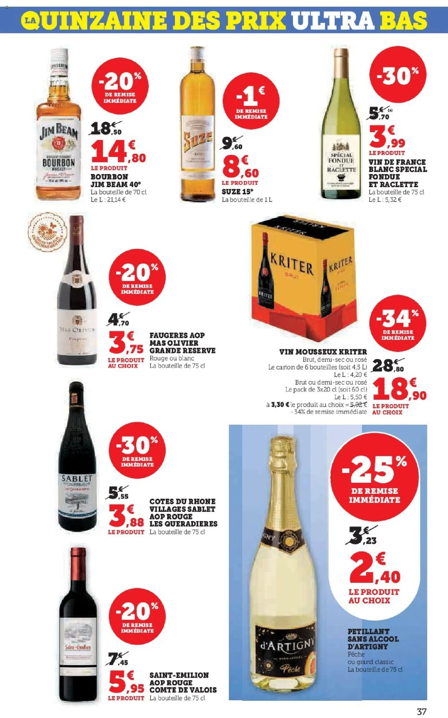 {H1} | Page: 37 | Produits: Alcool, Pêche, Mousseux, Bourbon