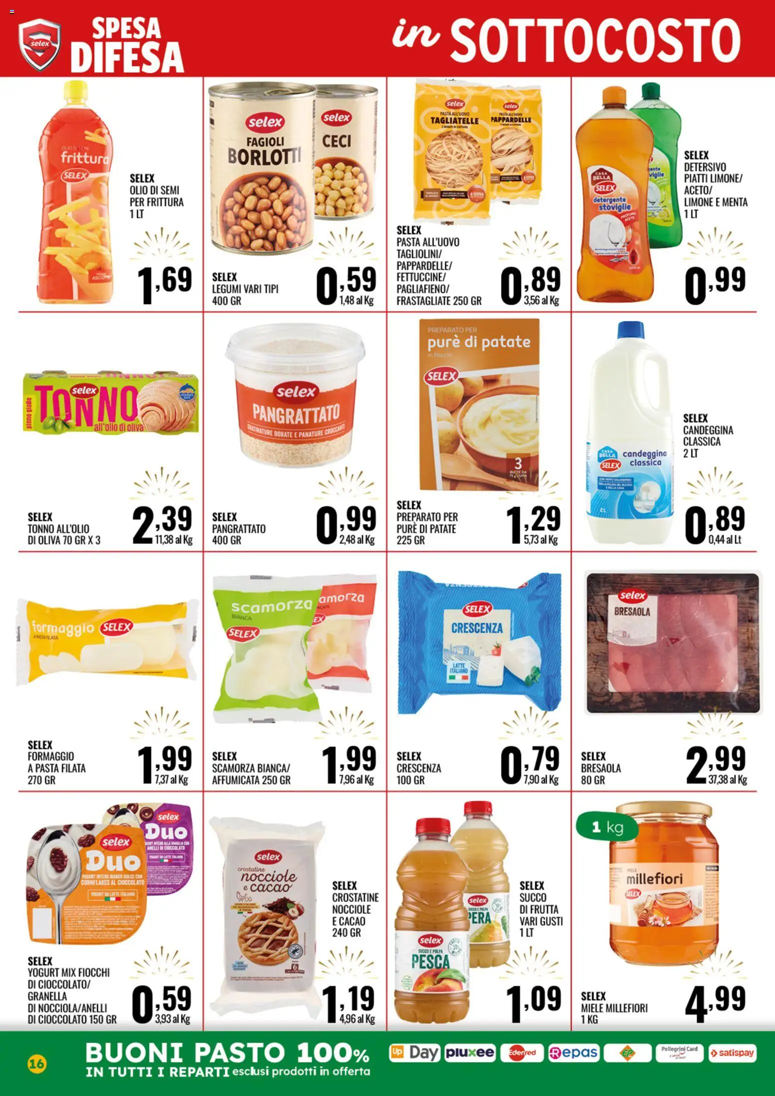 Volantino GECOP del 27.12.2025 | Pagina: 16 | Prodotti: Legumi, Candeggina, Formaggio, Miele