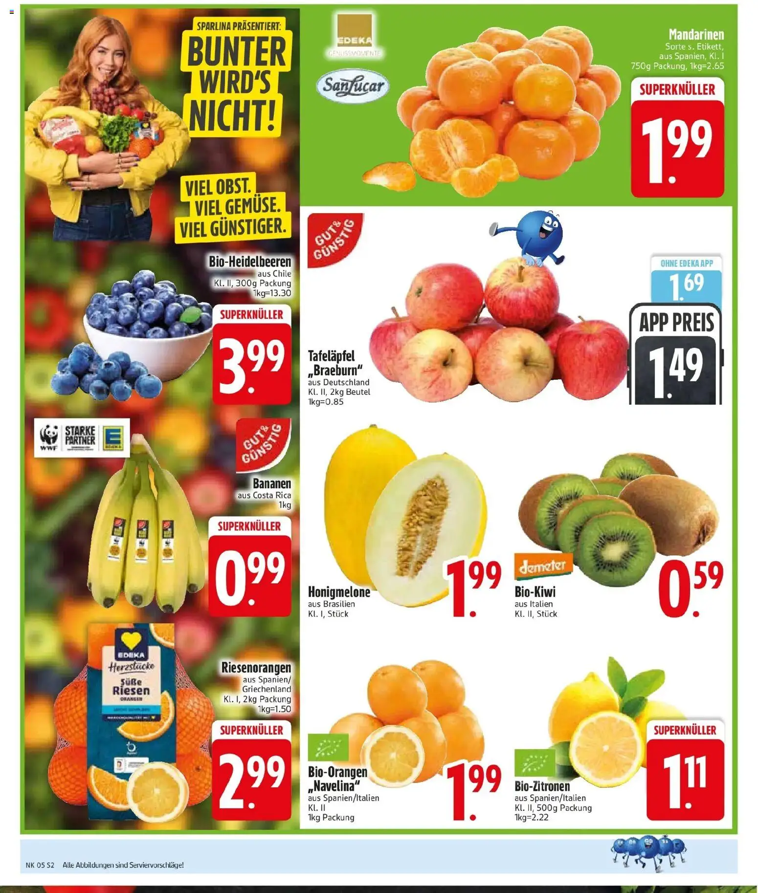 Edeka prospekt Vohburg	 (ab 26.01.2026) » Angebote Online | Seite: 4 | Produkte: Mandarinen, Orangen, Honigmelone, Kiwi