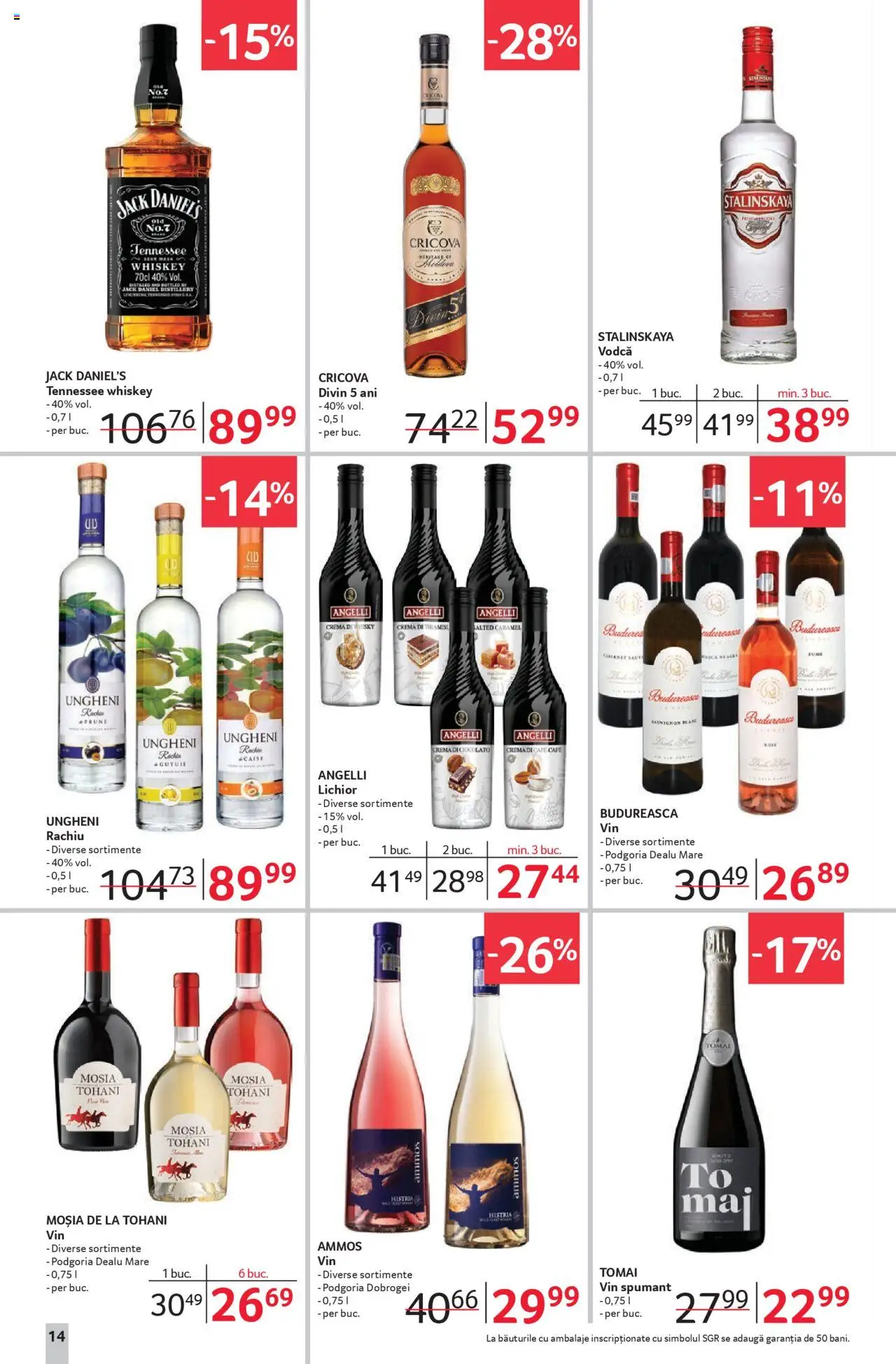 Noul catalog Selgros – valabil de la 19.09.2025 | Pagină: 14 | Produse: Su ısıtıcı, Cremă, Tiramisu, Whiskey