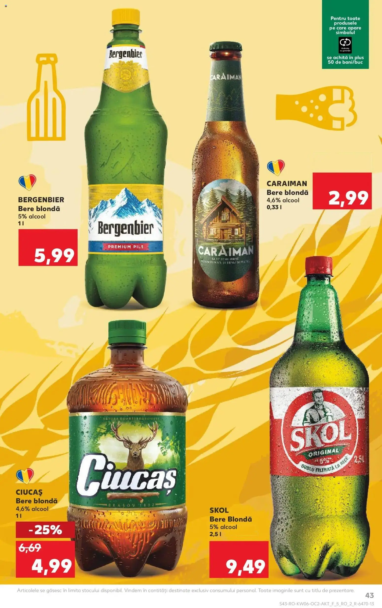 Noul catalog Kaufland – valabil de la 04.02.2026 | Pagină: 43 | Produse: Bere, Plastik Kulübe