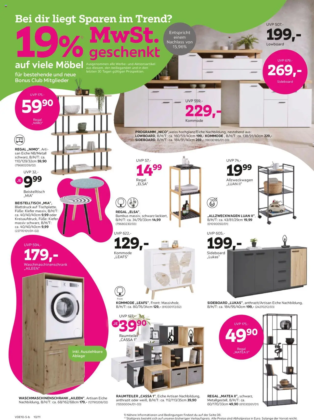 Mömax Prospekt 	 – gültig ab 06.10.2025 | Seite: 10 | Produkte: Sideboard, Beistelltisch, Kommode, Regal