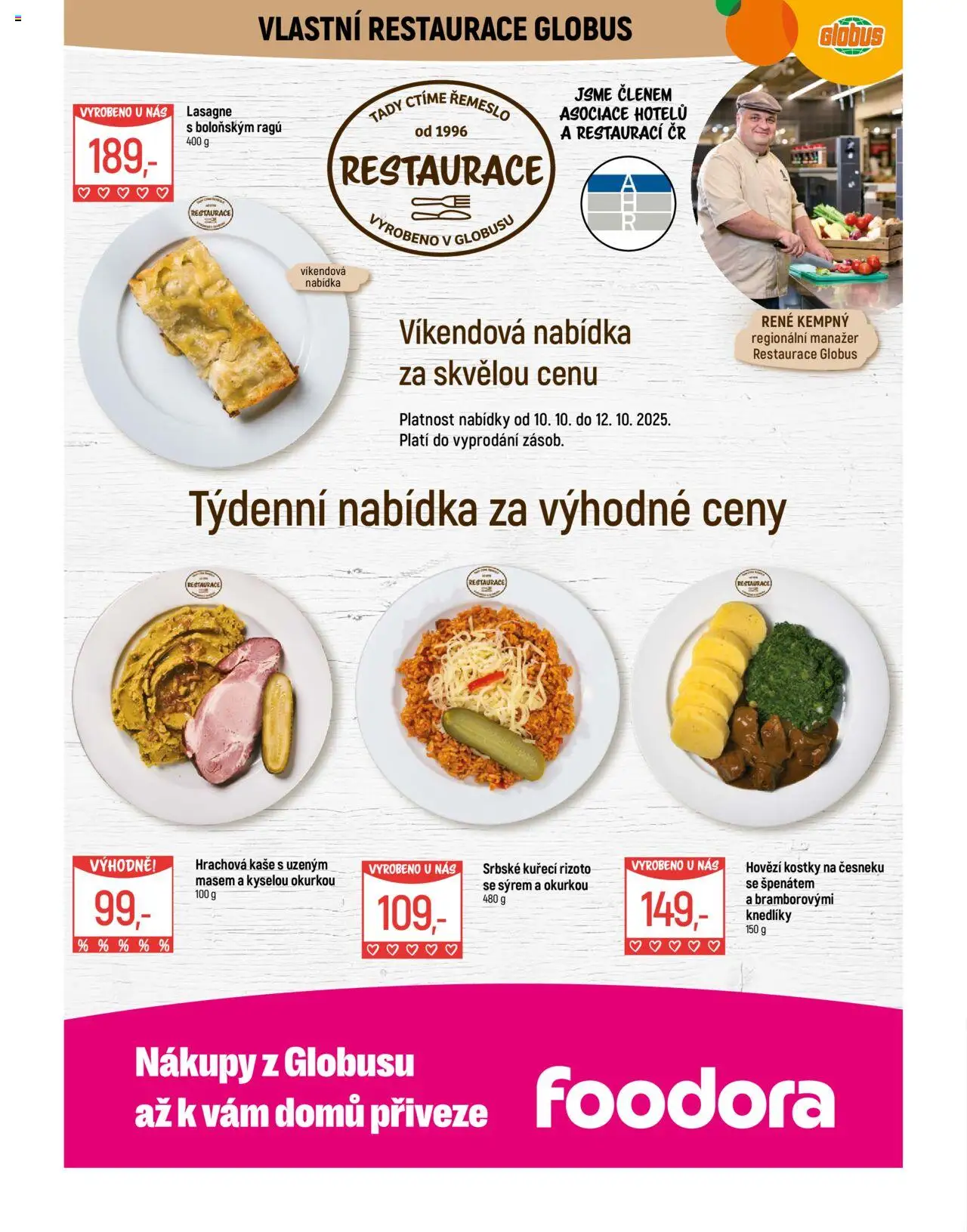 Globus leták - Liberec od 08.10.2025 | Strana: 8 | Produkty: Hovězí, Globus, Kaše, Lasagne