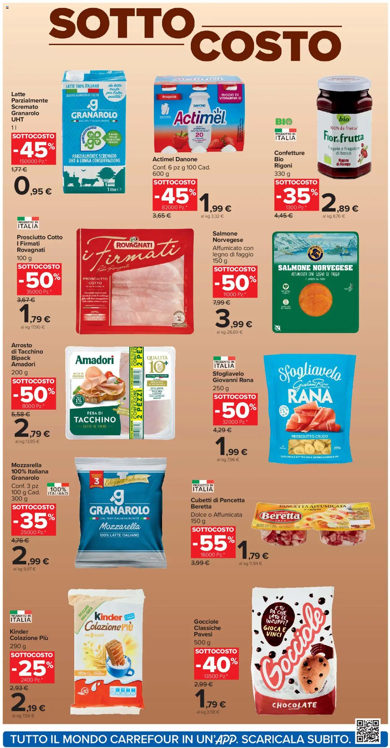 Volantino Carrefour del 10.10.2025 | Pagina: 2 | Prodotti: Prosciutto Crudo, Cereali, Tacchino, Forno