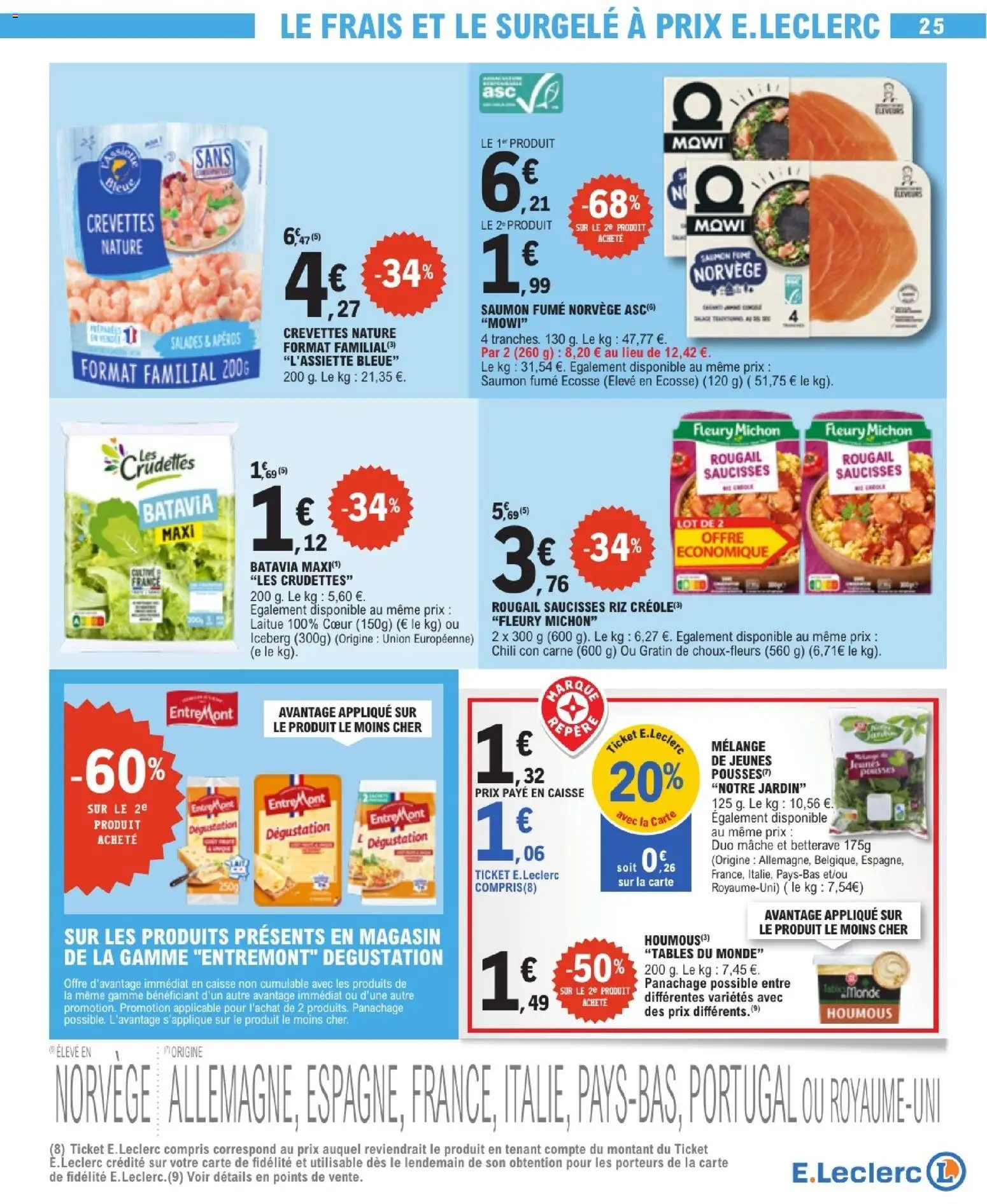 {H1} | Page: 25 | Produits: Betterave, Mâche, Crevettes, Riz