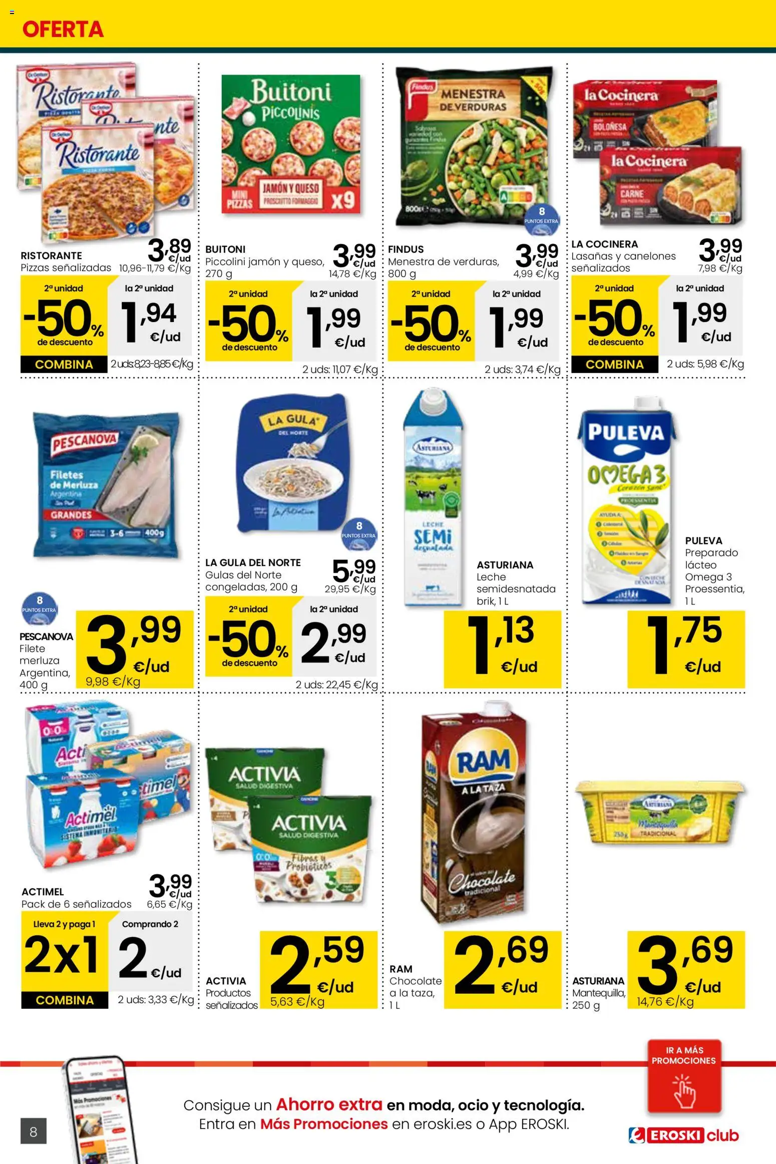 Eroski - Siempre a buen precio Supermercados │ válido desde el 05.01.2026 | Página: 8 | Productos: Δοχείο φοντί, Queso, Chocolate, Filete