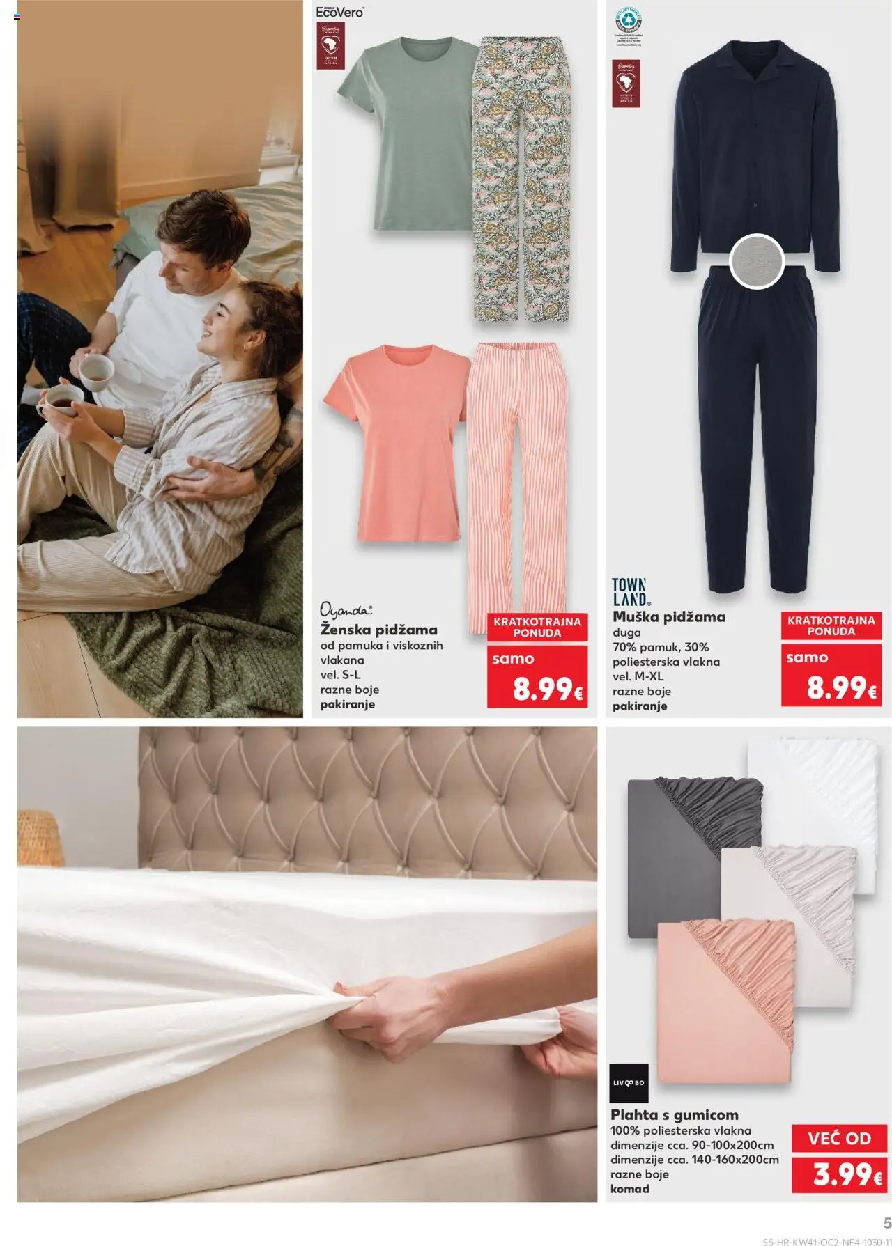 Kaufland katalog | vrijedi od 08.10.2025 | Stranica: 5 | Proizvodi: Plahta, Pidžama