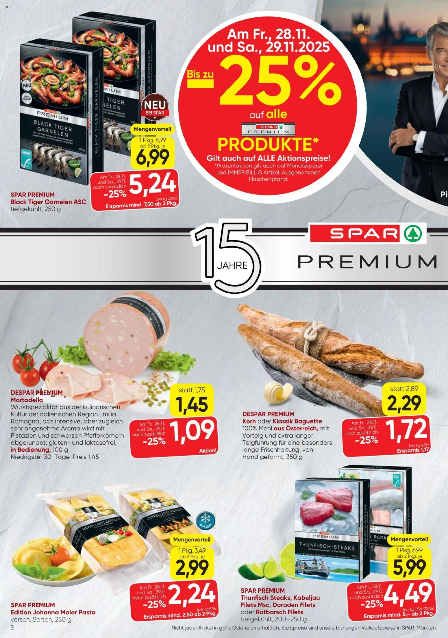 Spar Flugblatt gültig ab 27.11.2025 | Seite: 2 | Produkte: Pasta, Jääkaappipakastin