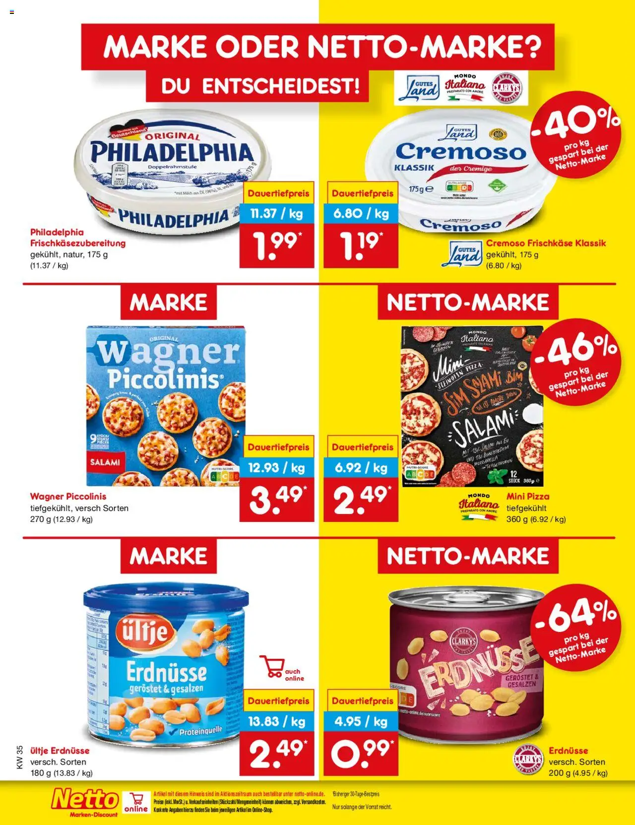 Netto Marken-Discount Prospekt 	 - gültig ab dem 25.08.2025 | Seite: 56 | Produkte: Erdnüsse, Milch, Philadelphia, Frischkase
