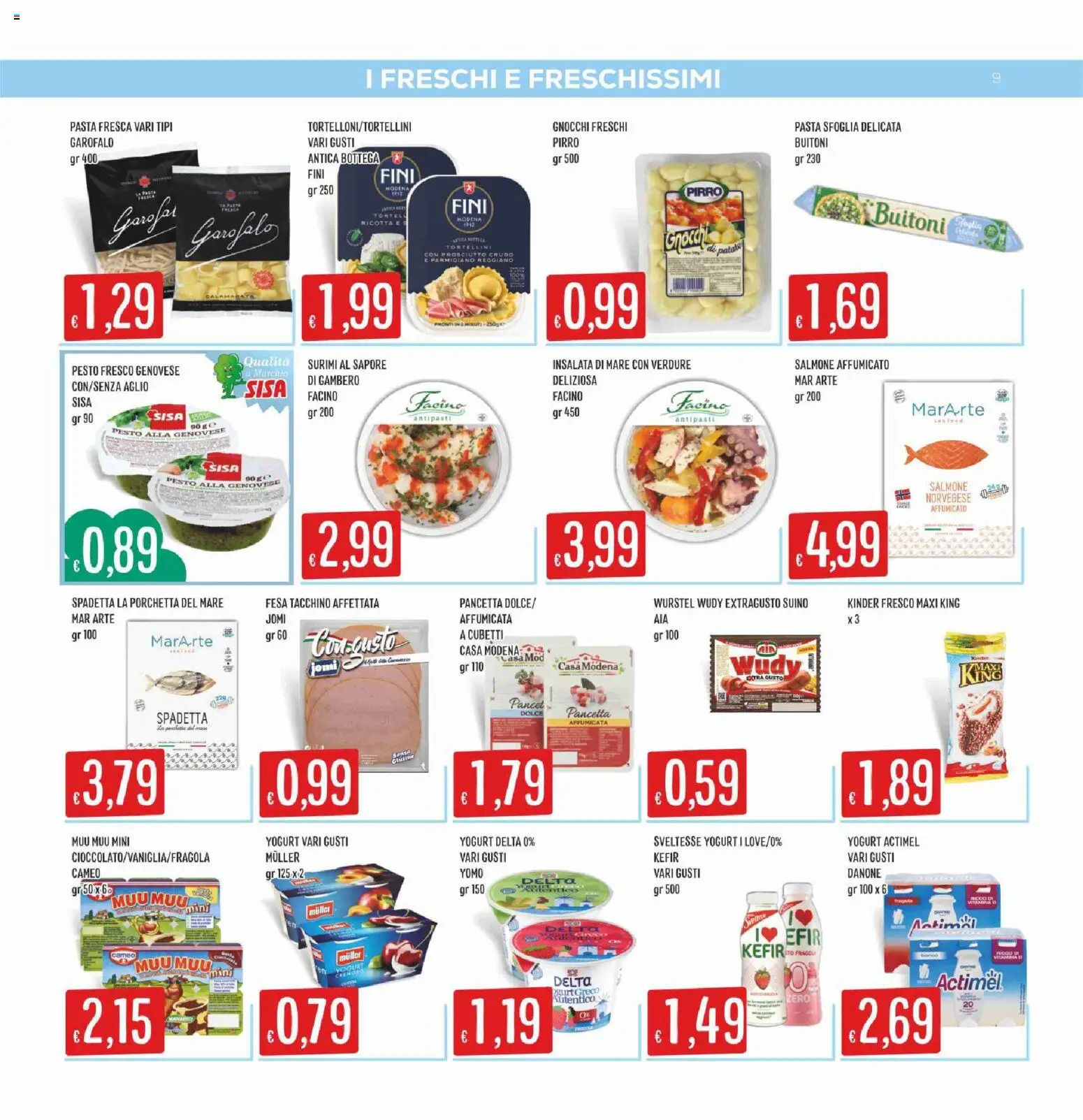 Volantino SISA del 07.04.2026 | Pagina: 9 | Prodotti: Salmone, Suino, Ricotta, Parmigiano reggiano