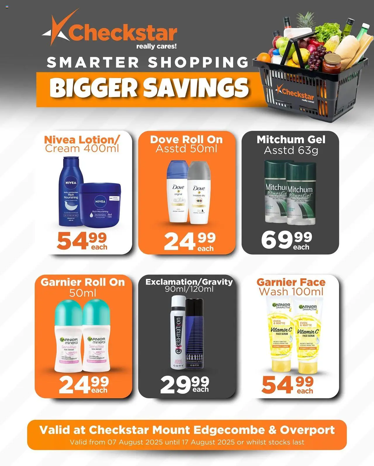 Check Star Specials Mount Edgecombe and Overport │ valid from 07.08.2025 | Page: 13 | Products: Body spray, Cream, Scrub