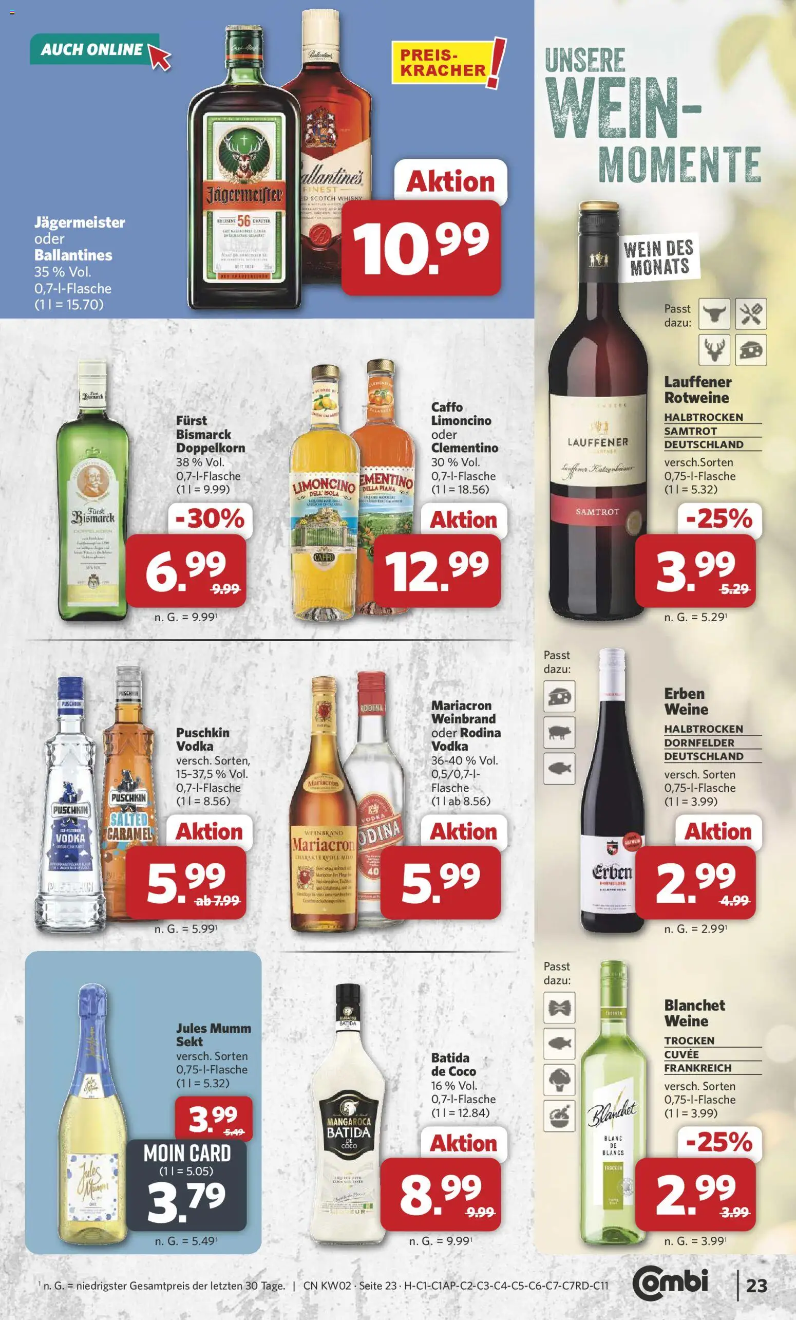 Combi Prospekt 	 – gültig ab 05.01.2026 | Seite: 24 | Produkte: Sekt, Jules mumm, Mariacron, Wein
