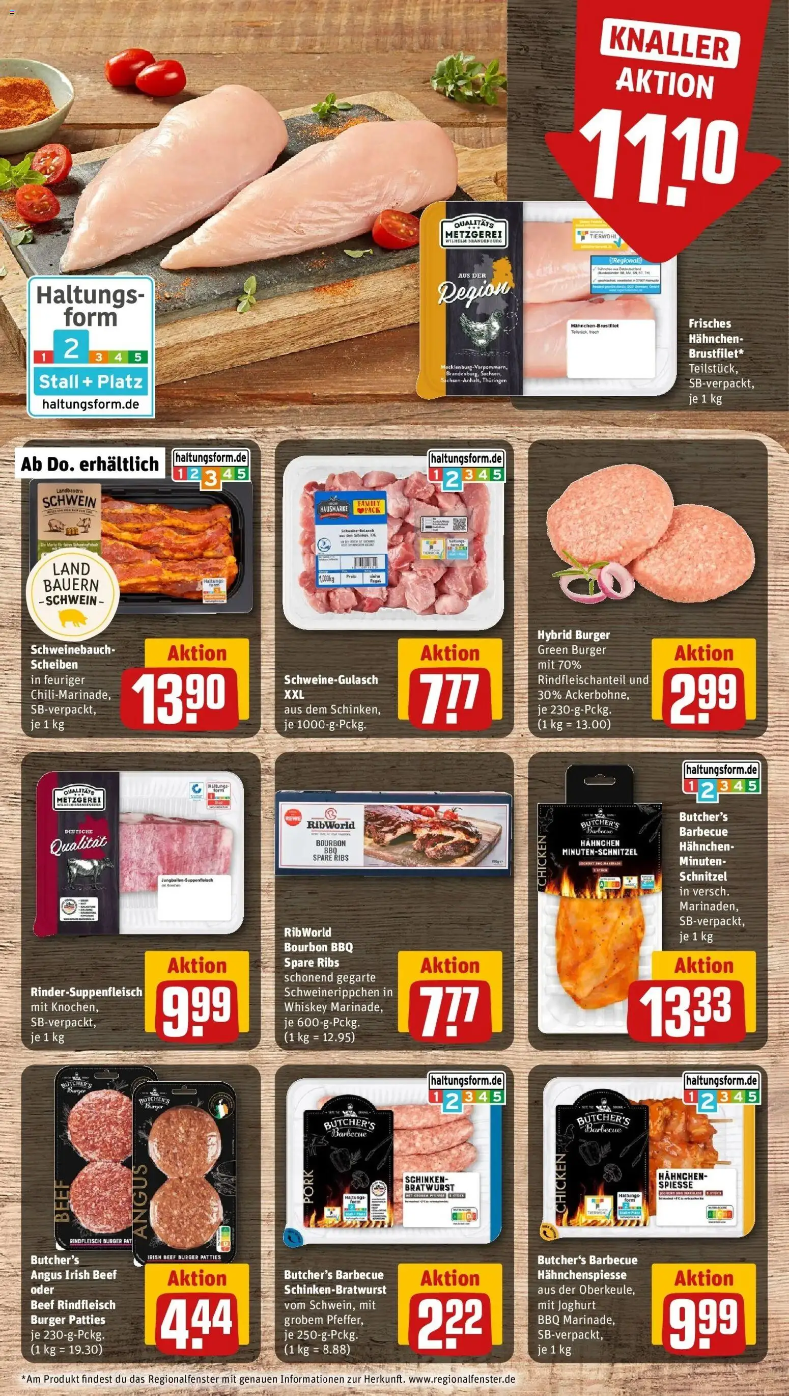 Rewe Prospekt Fridingen An Der Donau	 – gültig ab 05.04.2026 | Seite: 8 | Produkte: Hahnchen, Schweinebauch, Burger, Schnitzel