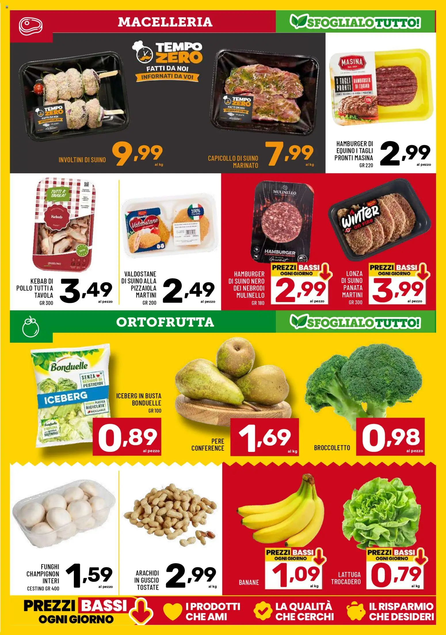 Volantino Il Centesimo del 14.11.2025 | Pagina: 5 | Prodotti: Pollo, Banane, Suino, Hamburger