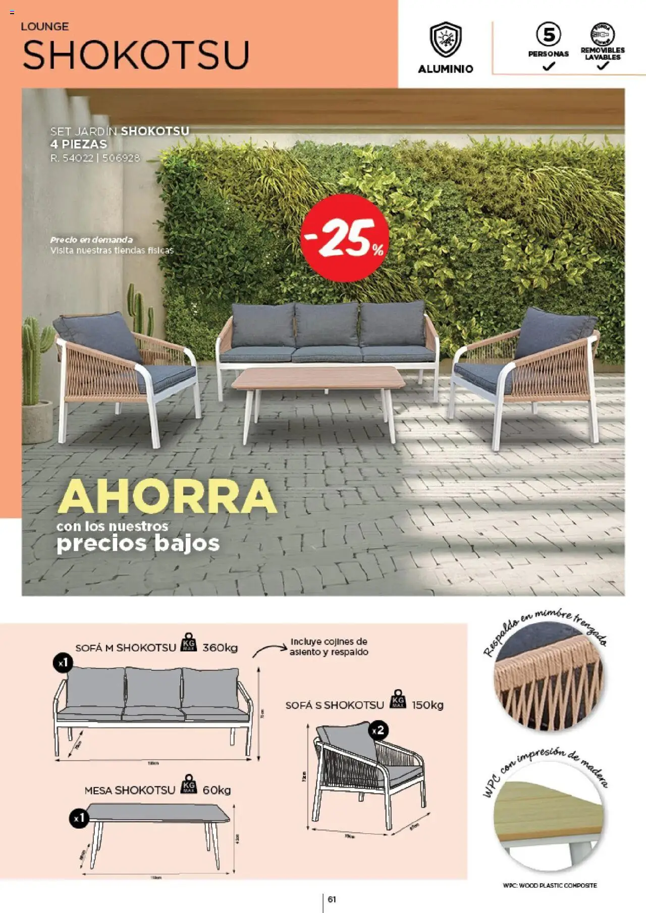 Espaço Casa - Catálogo AireLibre 2025 │ válido de 12.05.2025 | Página: 61 | Produtos: Sofá, Mesa