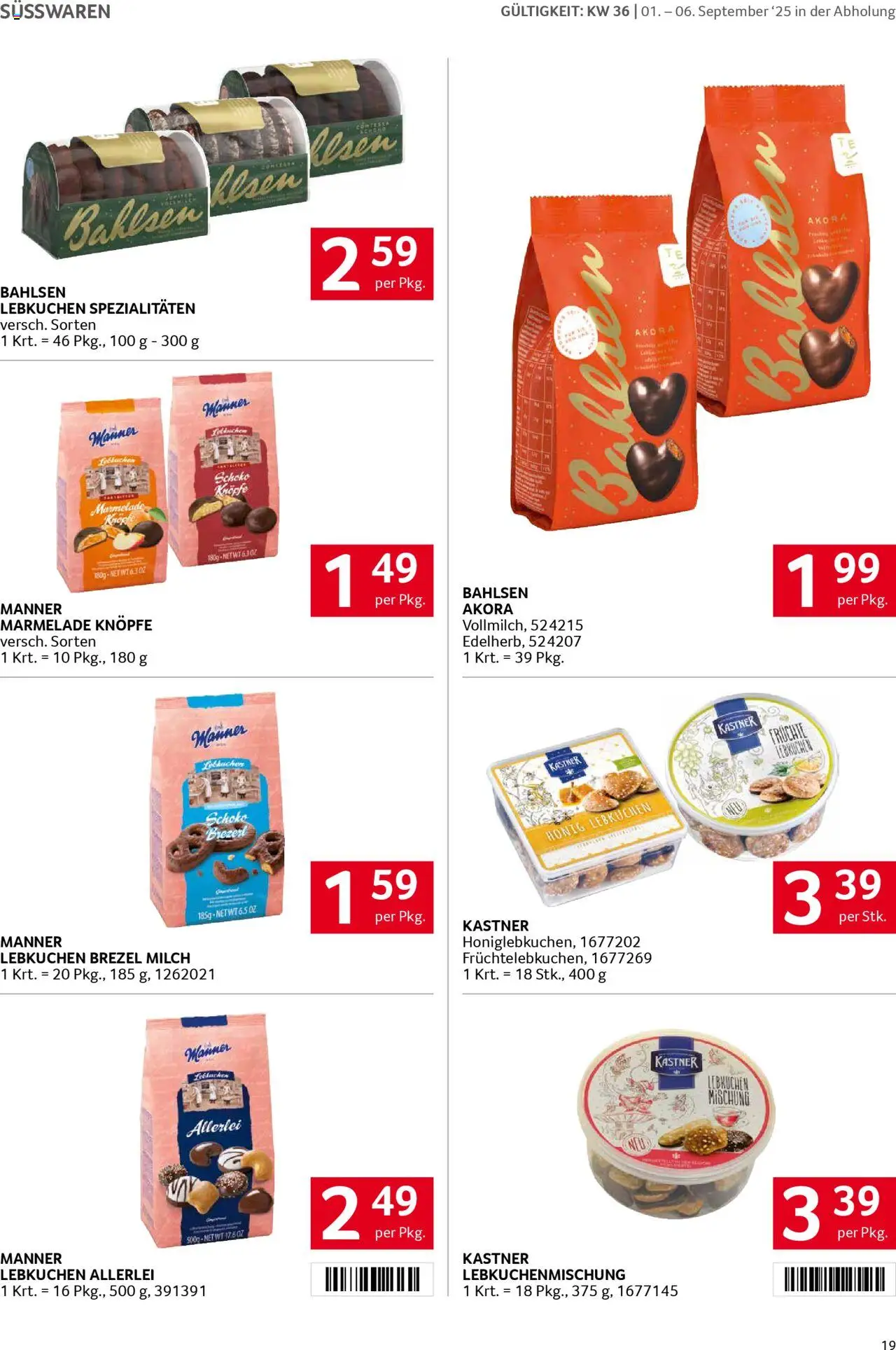 Transgourmet Flugblatt gültig ab 31.08.2025 | Seite: 19 | Produkte: Milch