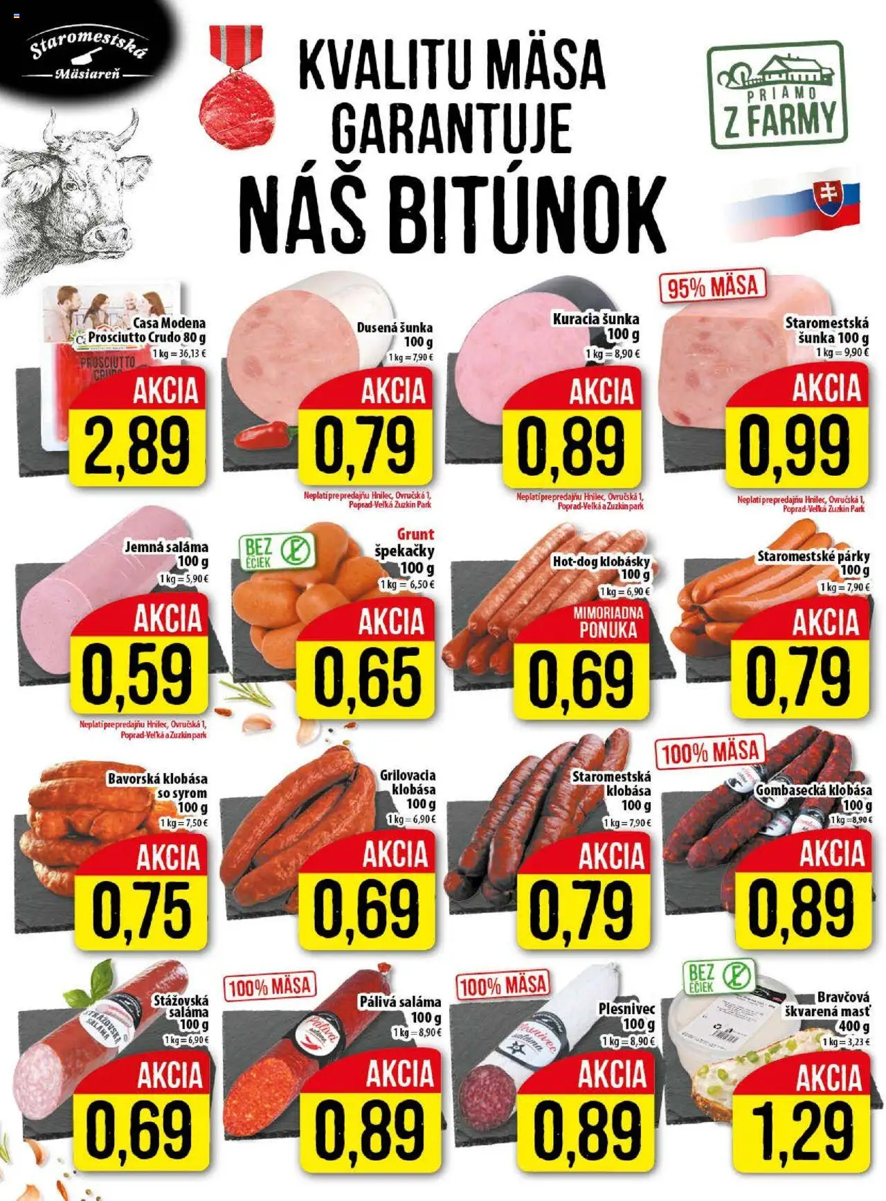 Klas leták │ platný od 21.07.2025 | Strana: 4 | Produkty: Saláma, Šunka, Klobása, Párky