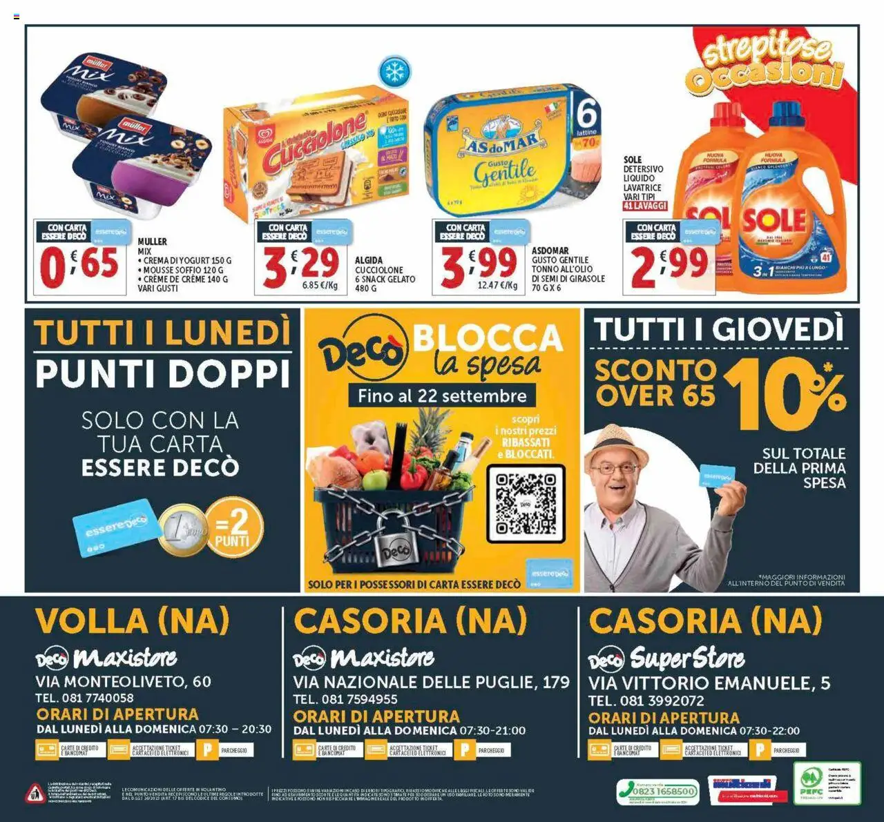 Volantino Decò del 21.08.2025 | Pagina: 20 | Prodotti: Crema, Tè, Lavatrice, Tonno