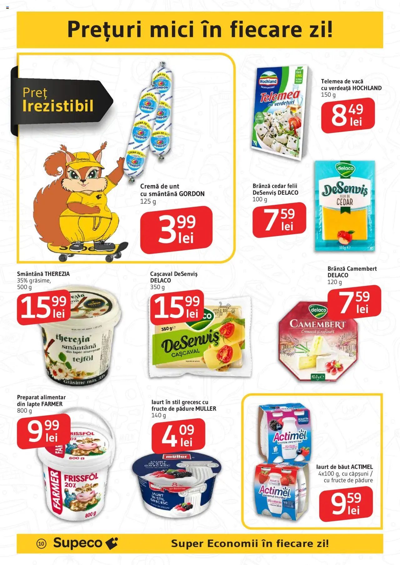 Catalog Supeco – valabil de la 21.08.2025 | Pagină: 10 | Produse: Cașcaval, Unt, Brânză, Cremă