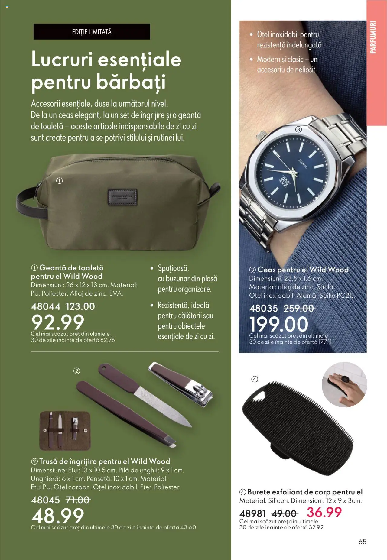 Noul catalog Oriflame – valabil de la 12.11.2025 | Pagină: 65 | Produse: Exfoliant, Ceas, Pensetă, Toaletă